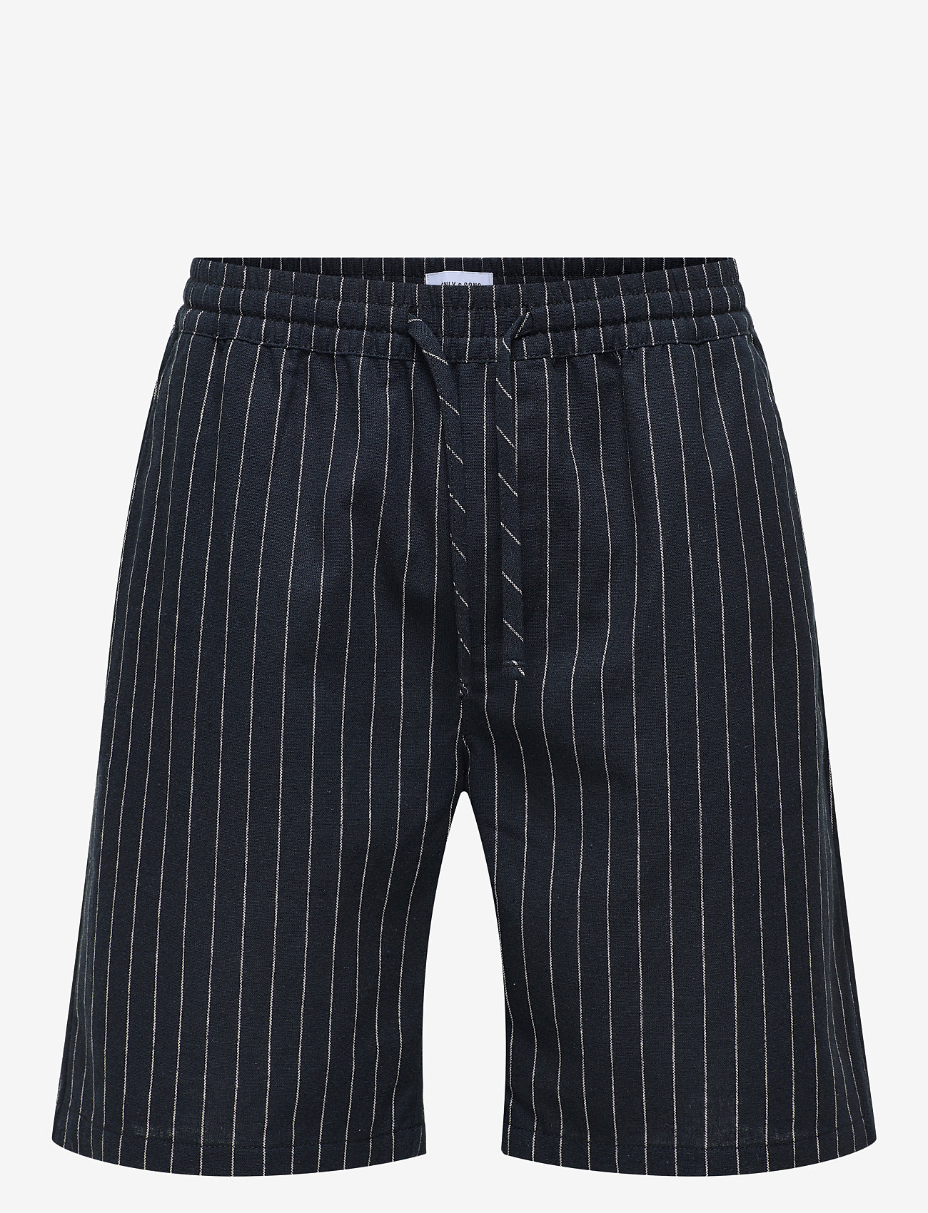 ONLY & SONS - ONSTINUS LOOSE 0256 LINEN SHORTS - hørshorts - black - 0