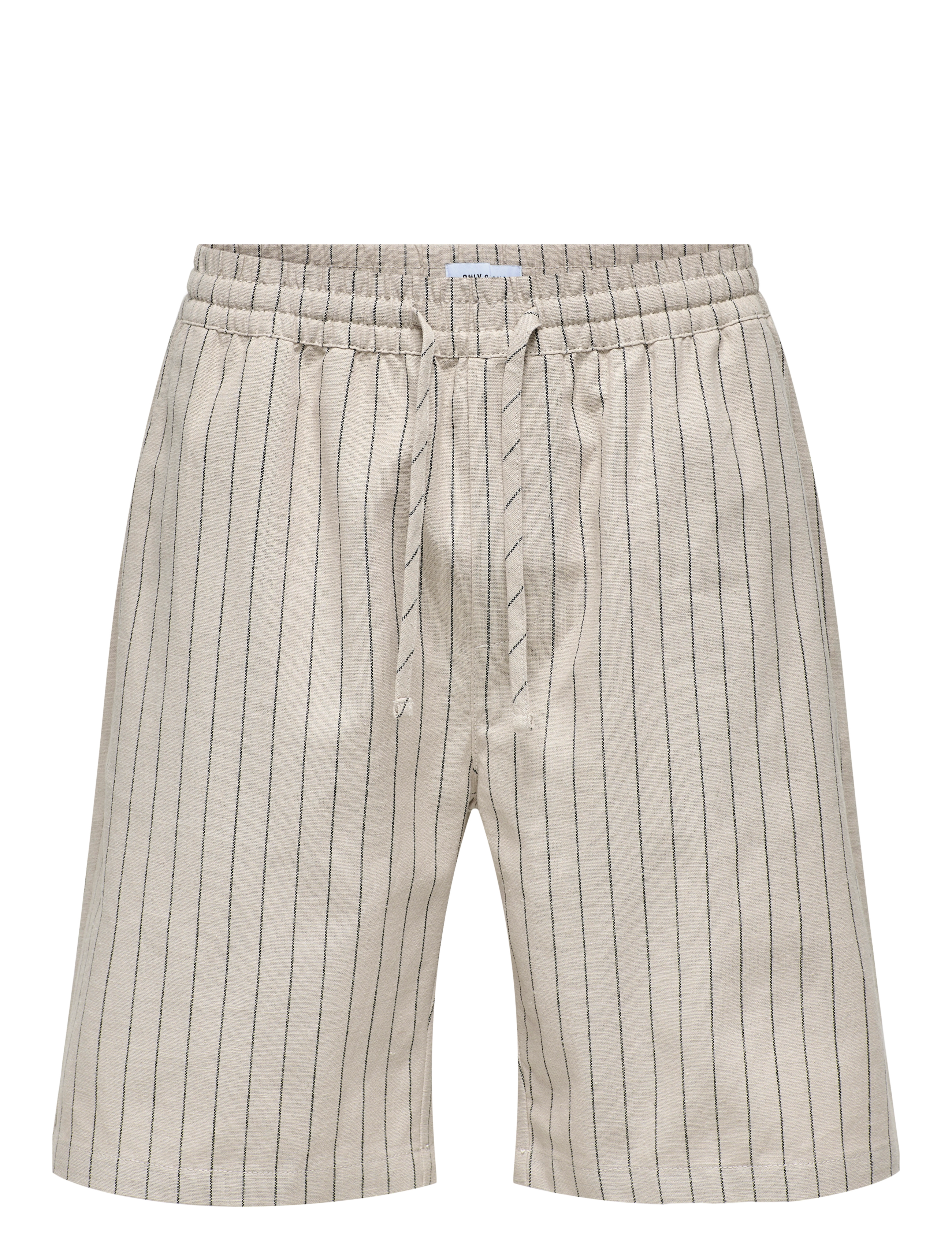 ONLY & SONS Onstinus Loose 0256 Linen Shorts, XL, Cream, Shorts > Linen Shorts, Herre