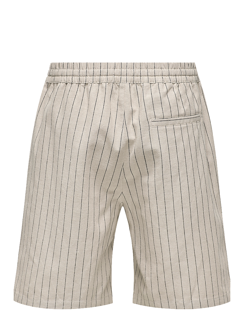 ONLY & SONS - ONSTINUS LOOSE 0256 LINEN SHORTS - leinen-shorts - silver lining - 1
