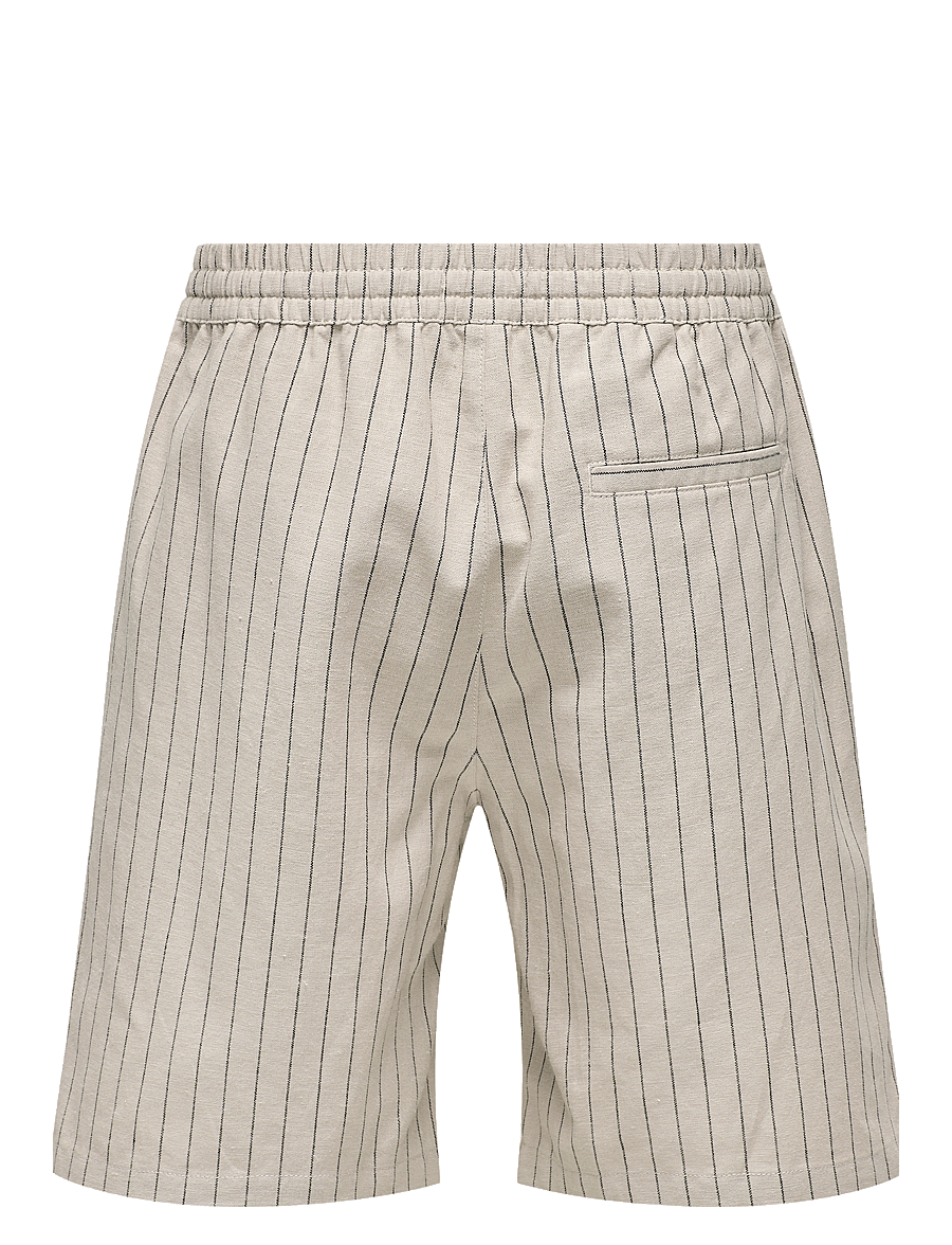 ONLY & SONS - ONSTINUS LOOSE 0256 LINEN SHORTS - linnen shorts - silver lining - 1