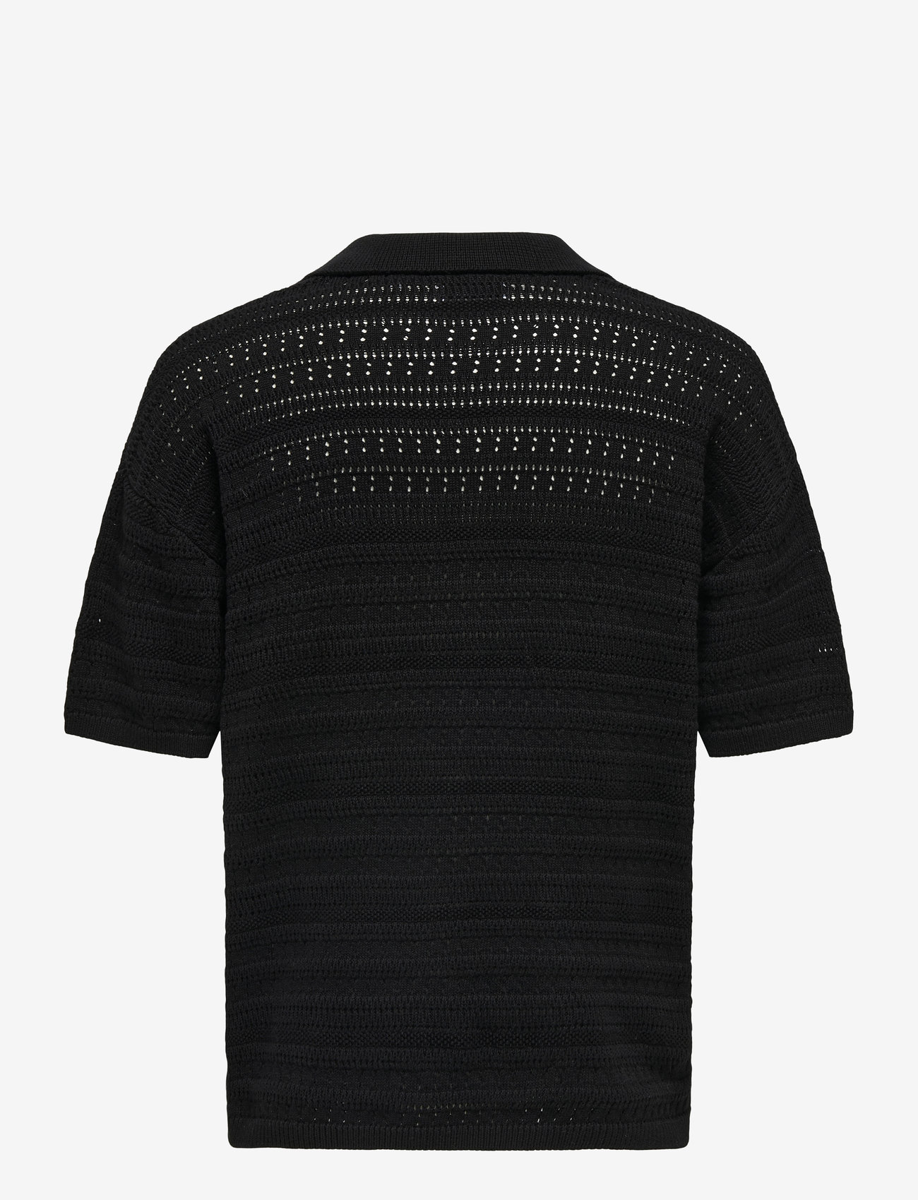 ONLY & SONS - ONSGRAYSON DS 5 CHOCHET POLO KNIT NOOS - gestrickte polohemden - black - 2