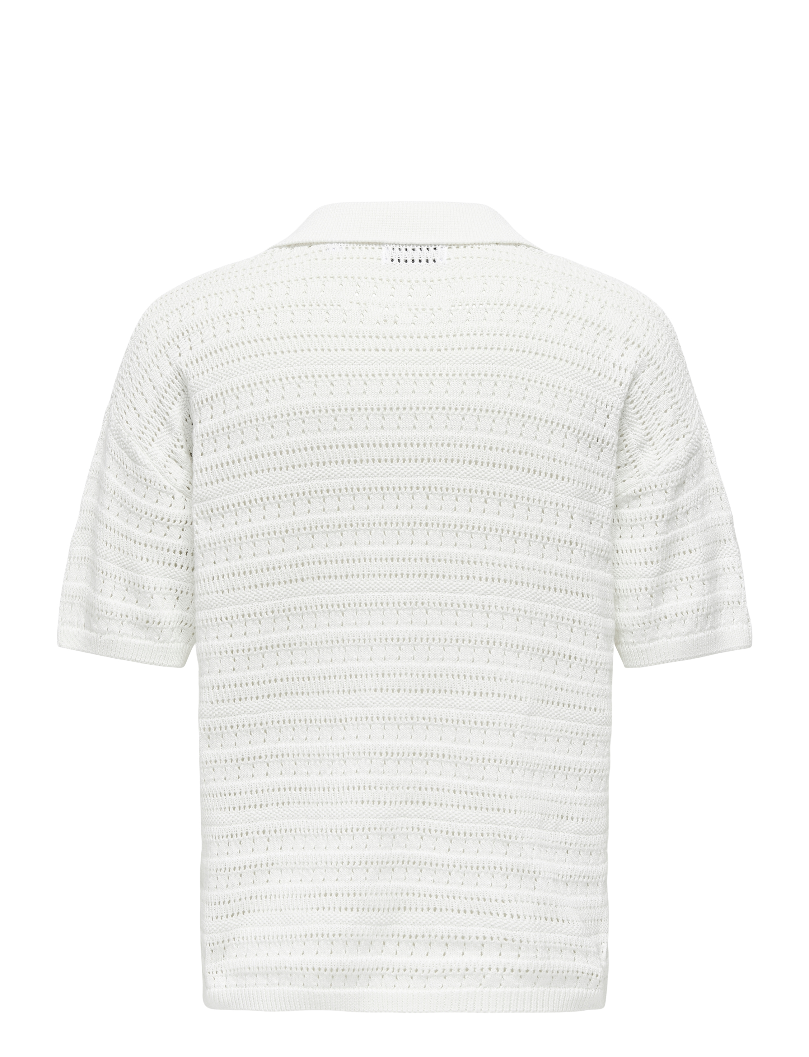 ONLY & SONS - ONSGRAYSON DS 5 CHOCHET POLO KNIT NOOS - kootud polosärgid - cloud dancer - 2