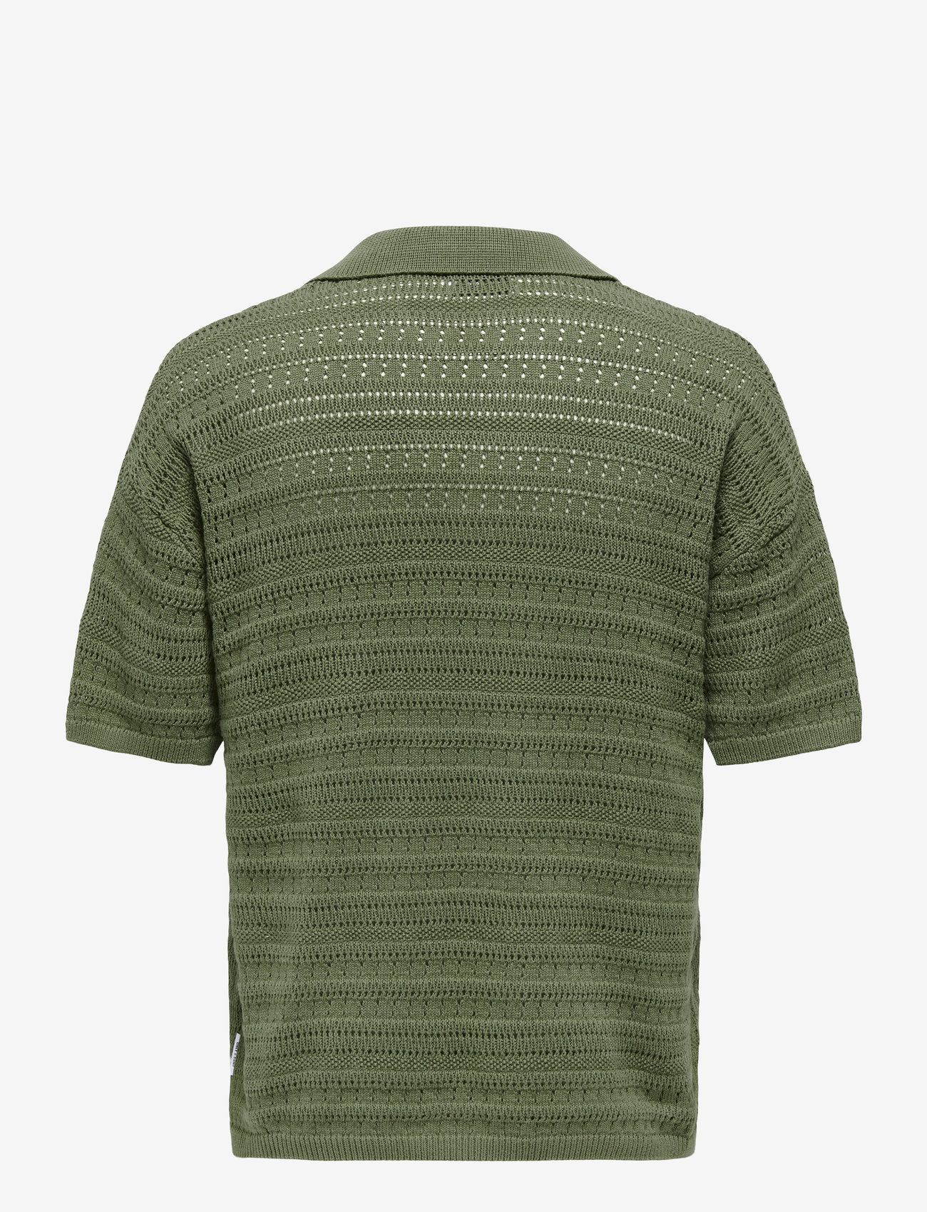 ONLY & SONS - ONSGRAYSON DS 5 CHOCHET POLO KNIT NOOS - polo bolir úr prjónaefni - deep lichen green - 2