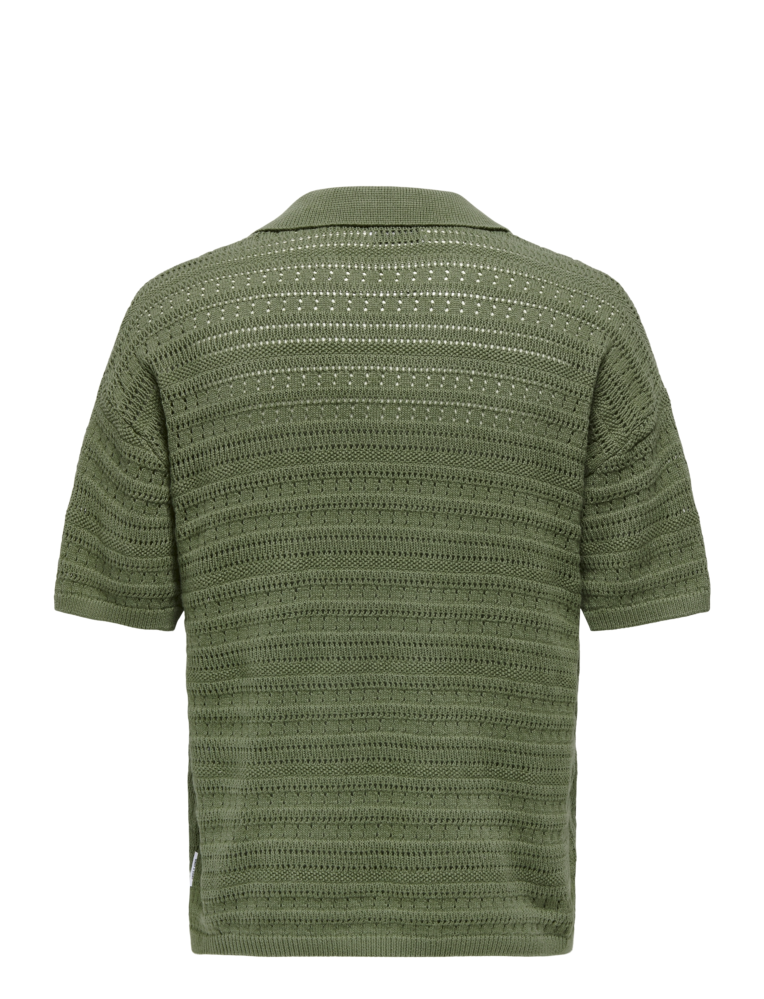 ONLY & SONS - ONSGRAYSON DS 5 CHOCHET POLO KNIT NOOS - kootud polosärgid - deep lichen green - 2