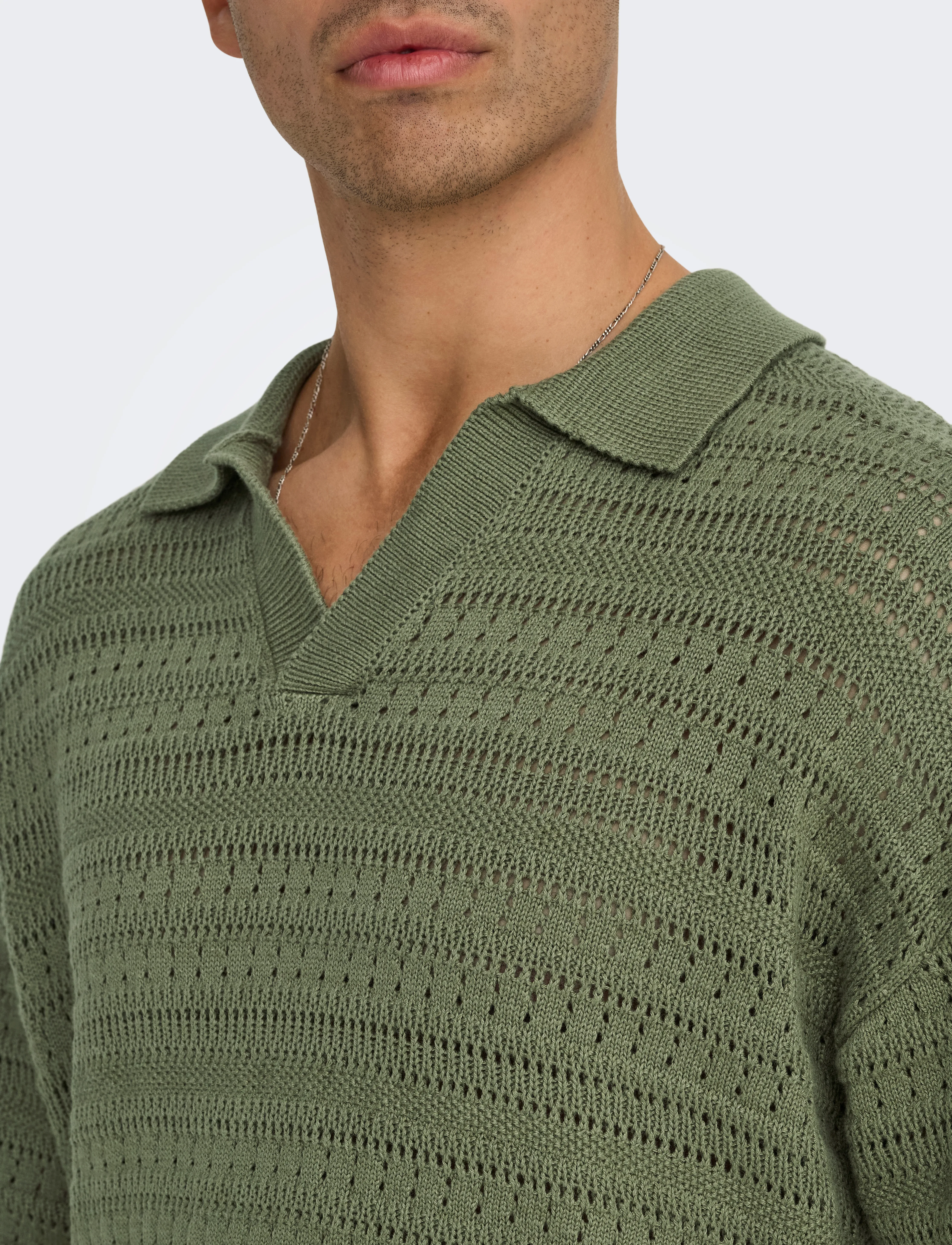 Onsgrayson Ds 5 Chochet Polo Knit Noos 4