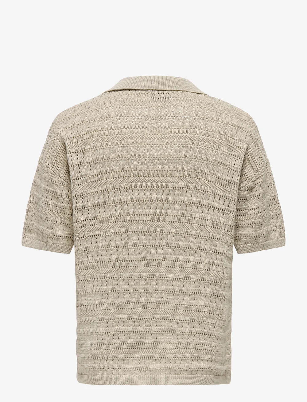 ONLY & SONS - ONSGRAYSON DS 5 CHOCHET POLO KNIT NOOS - knitted polos - silver lining - 2