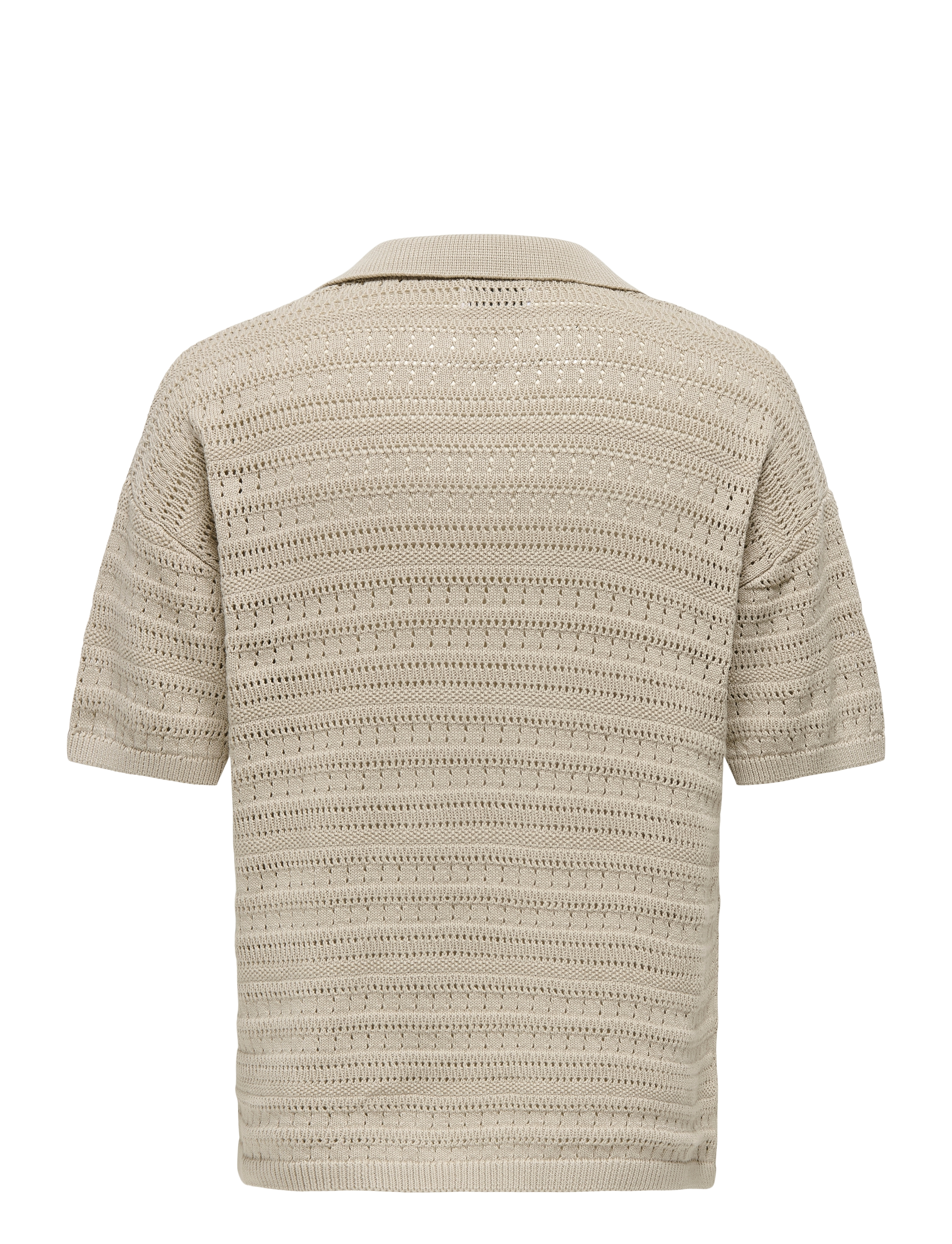 ONLY & SONS - ONSGRAYSON DS 5 CHOCHET POLO KNIT NOOS - trikotažiniai polo marškinėliai - silver lining - 2