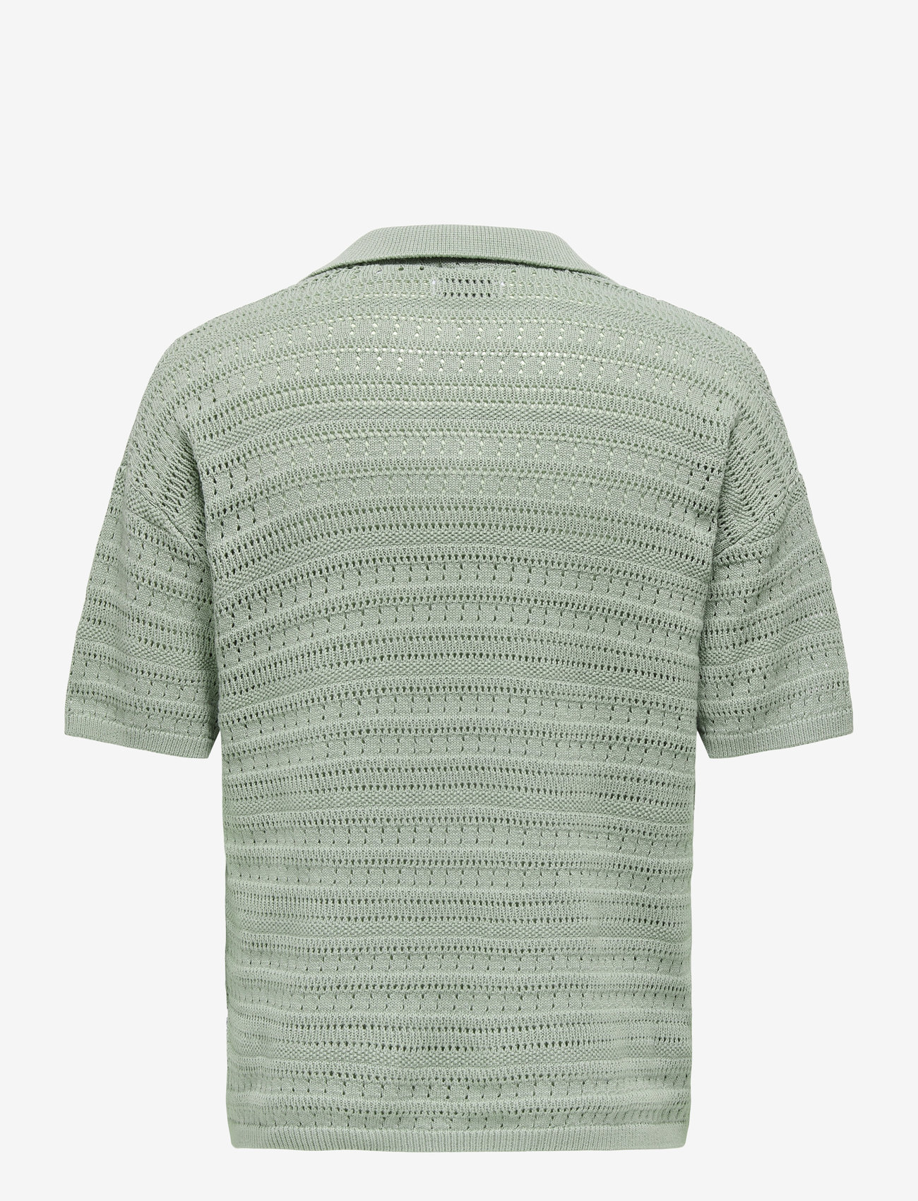 ONLY & SONS - ONSGRAYSON DS 5 CHOCHET POLO KNIT NOOS - polostrik - wrought iron - 2