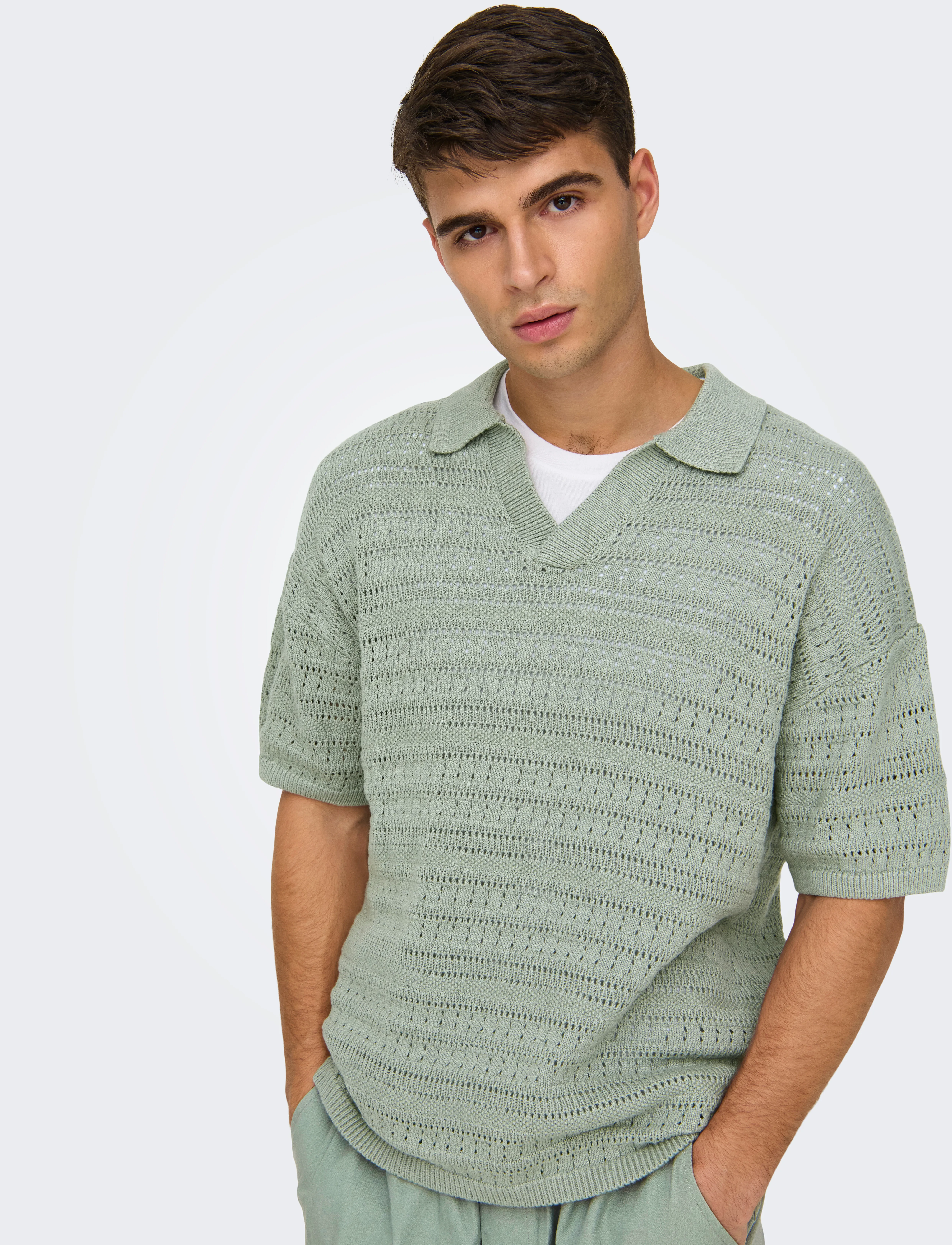 Onsgrayson Ds 5 Chochet Polo Knit Noos 4