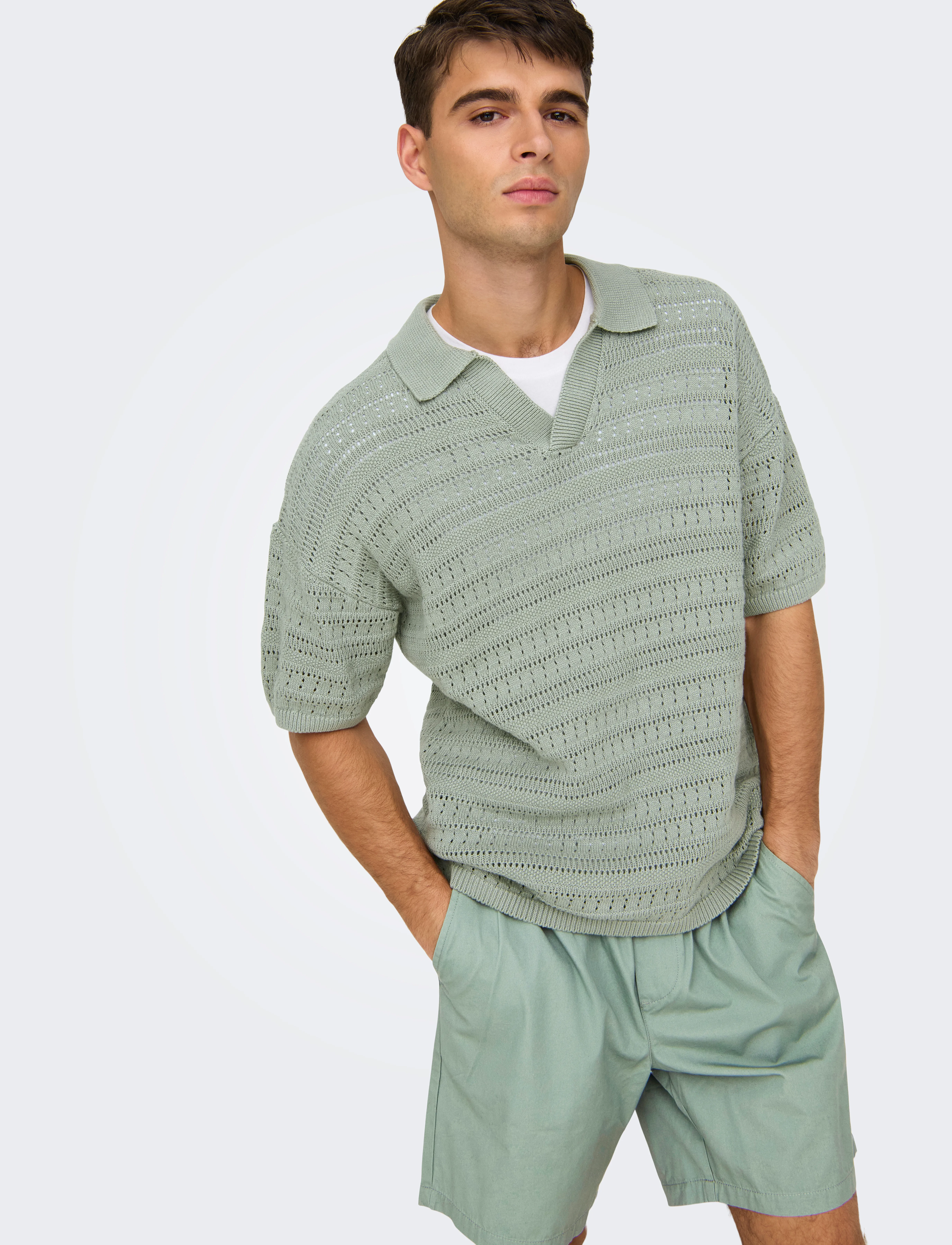 Onsgrayson Ds 5 Chochet Polo Knit Noos 5