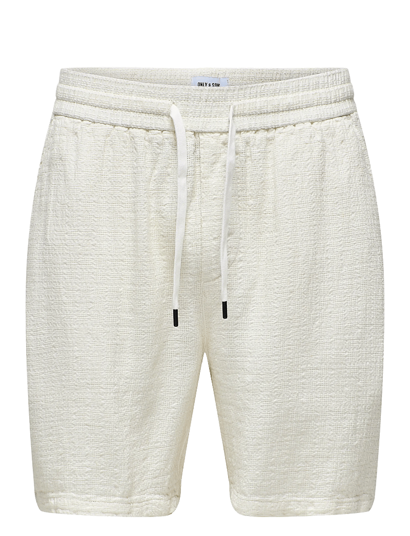 ONLY & SONS - ONSTEL LINEN LATHAM 0257 SHORTS NOOS - leinen-shorts - cloud dancer - 1