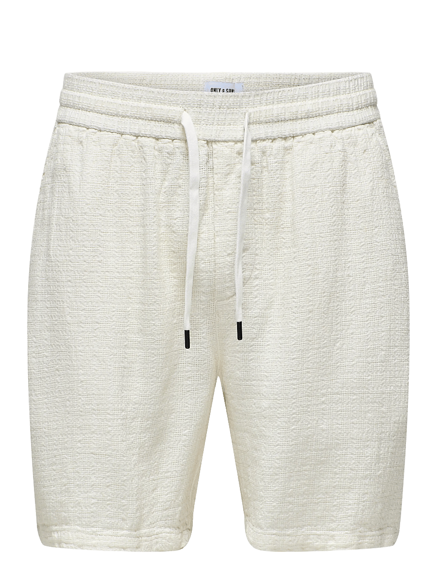 ONLY & SONS - ONSTEL LATHAM 0257 SHORTS NOOS - linnen shorts - cloud dancer - 1