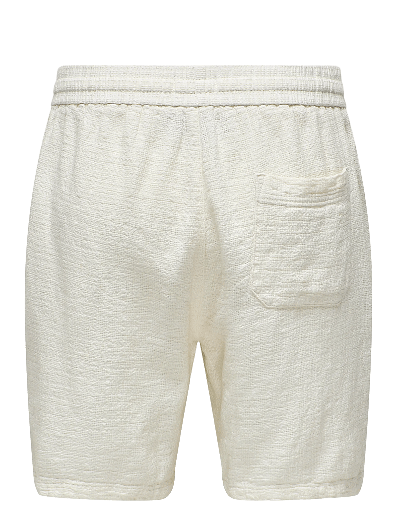 ONLY & SONS - ONSTEL LINEN LATHAM 0257 SHORTS NOOS - leinen-shorts - cloud dancer - 2