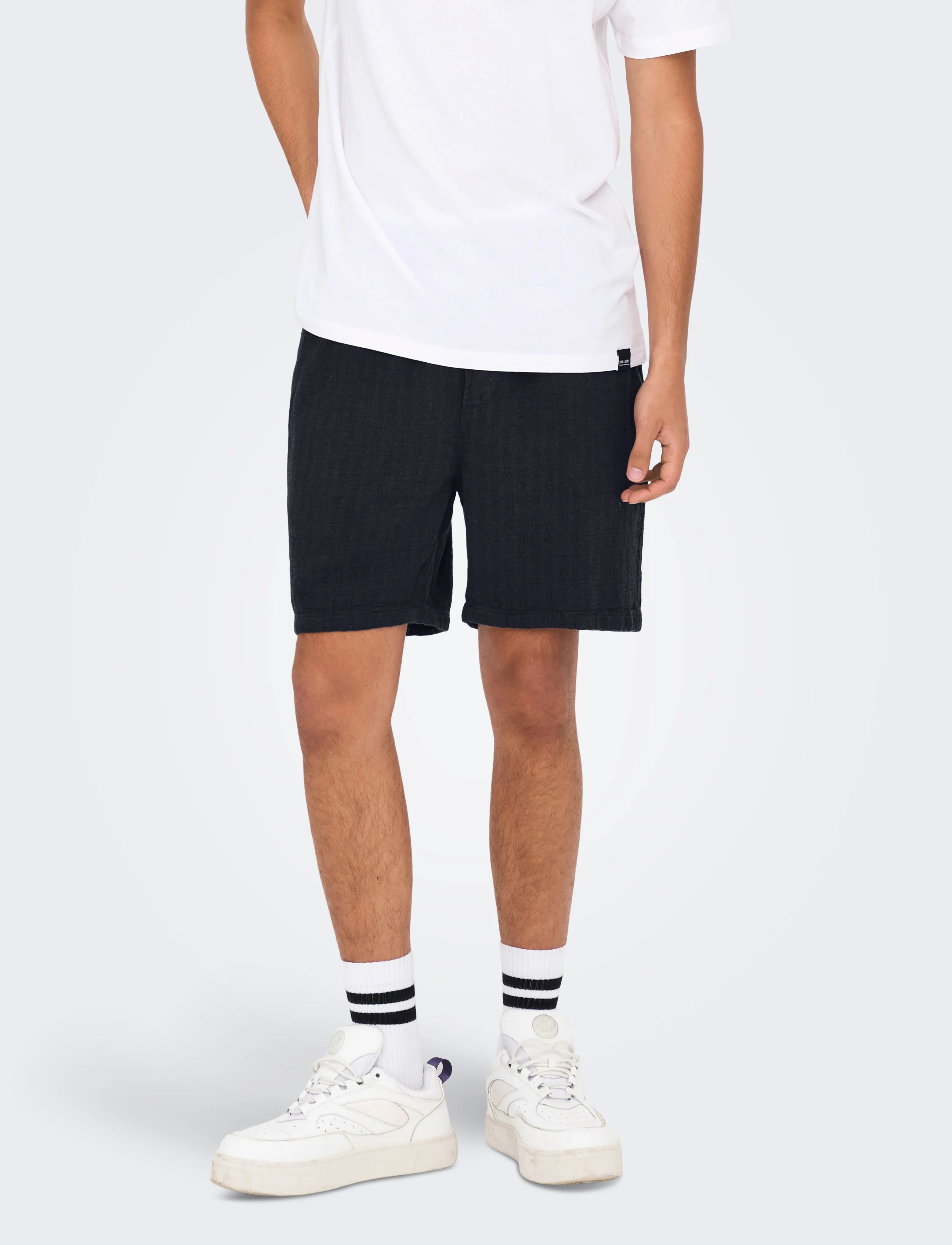 ONLY & SONS Onstel Latham 0257 Shorts Noos, Mænd, Snøre Shorts, Navy, Str: XS