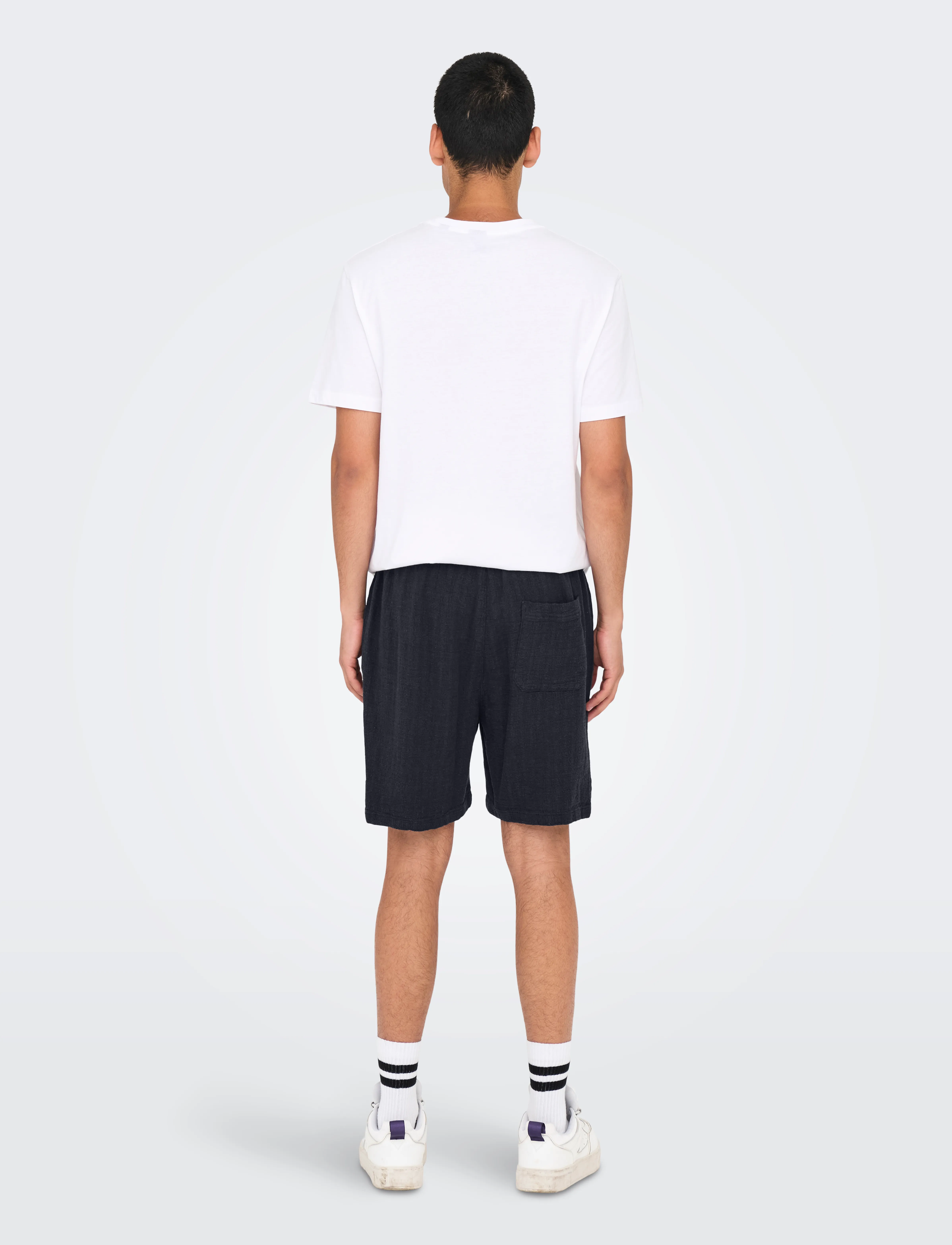ONLY & SONS - ONSTEL LATHAM 0257 SHORTS NOOS - shorts en lin - dark navy - 3