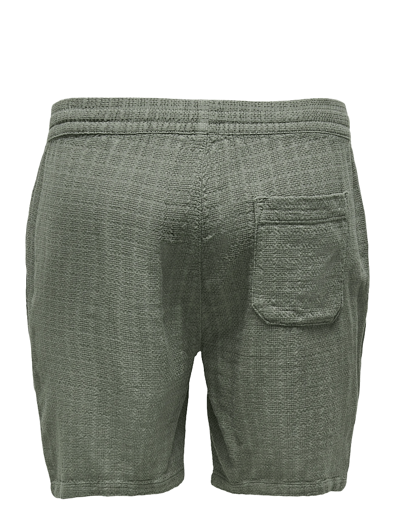 ONLY & SONS - ONSTEL LINEN LATHAM 0257 SHORTS NOOS - szorty lniane - dusty olive - 2