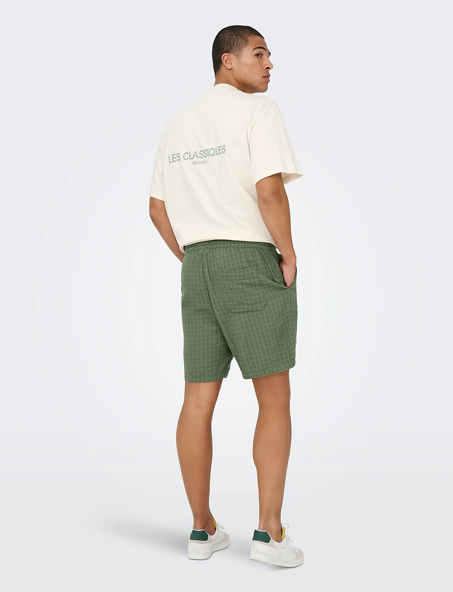 ONLY & SONS - ONSTEL LATHAM 0257 SHORTS NOOS - linshorts - dusty olive - 3