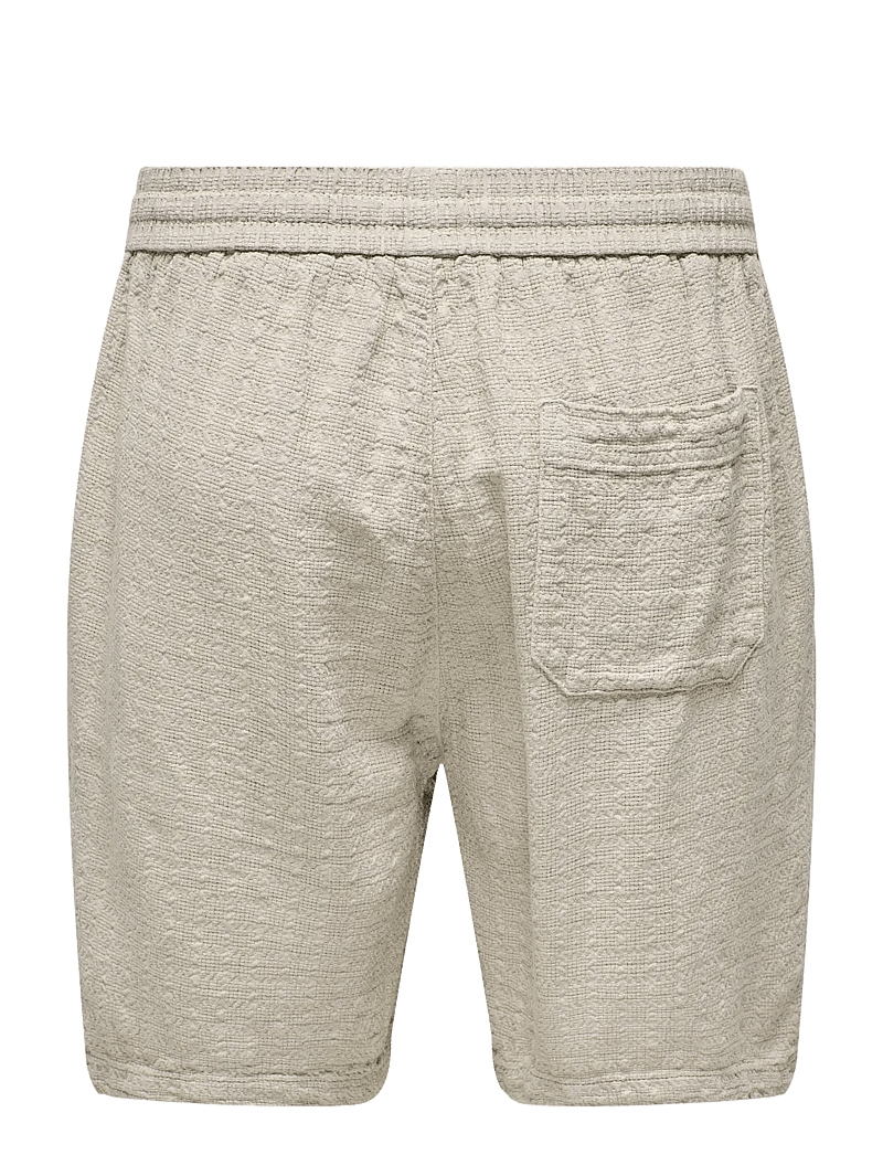ONLY & SONS - ONSTEL LATHAM 0257 SHORTS NOOS - linased lühikesed püksid - silver lining - 2