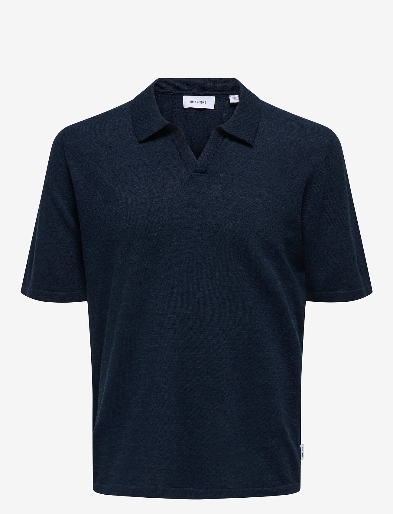 ONLY & SONS - ONSGEORGE REG 12 LINEN SS POLO KNIT - polo krekli ar īsām piedurknēm - dark sapphire - 1
