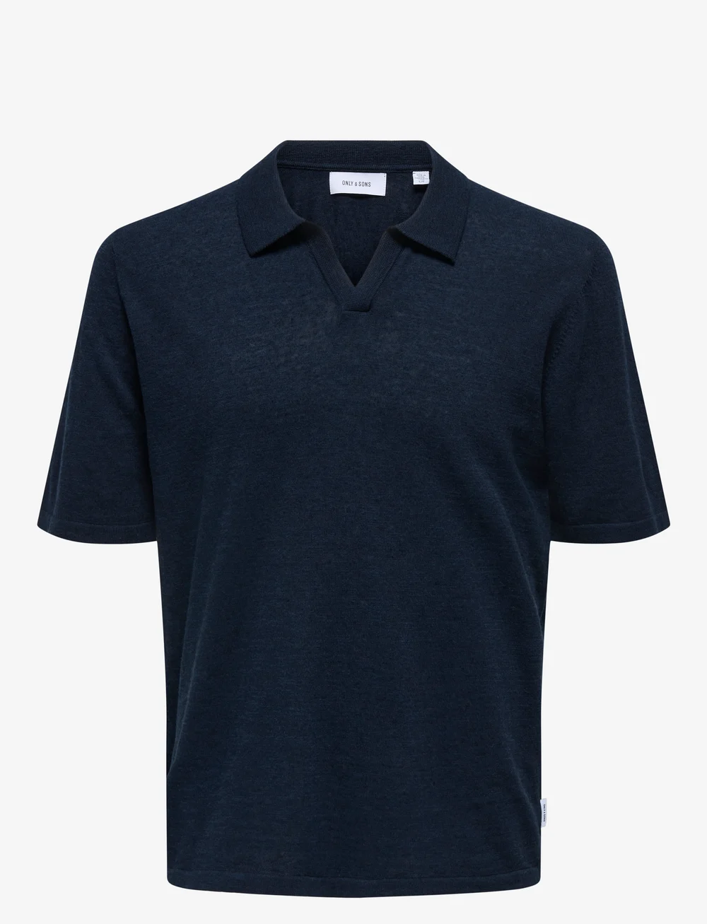 ONLY & SONS - ONSGEORGE REG 12 LINEN SS POLO KNIT - kortærmede poloer - dark sapphire - 1