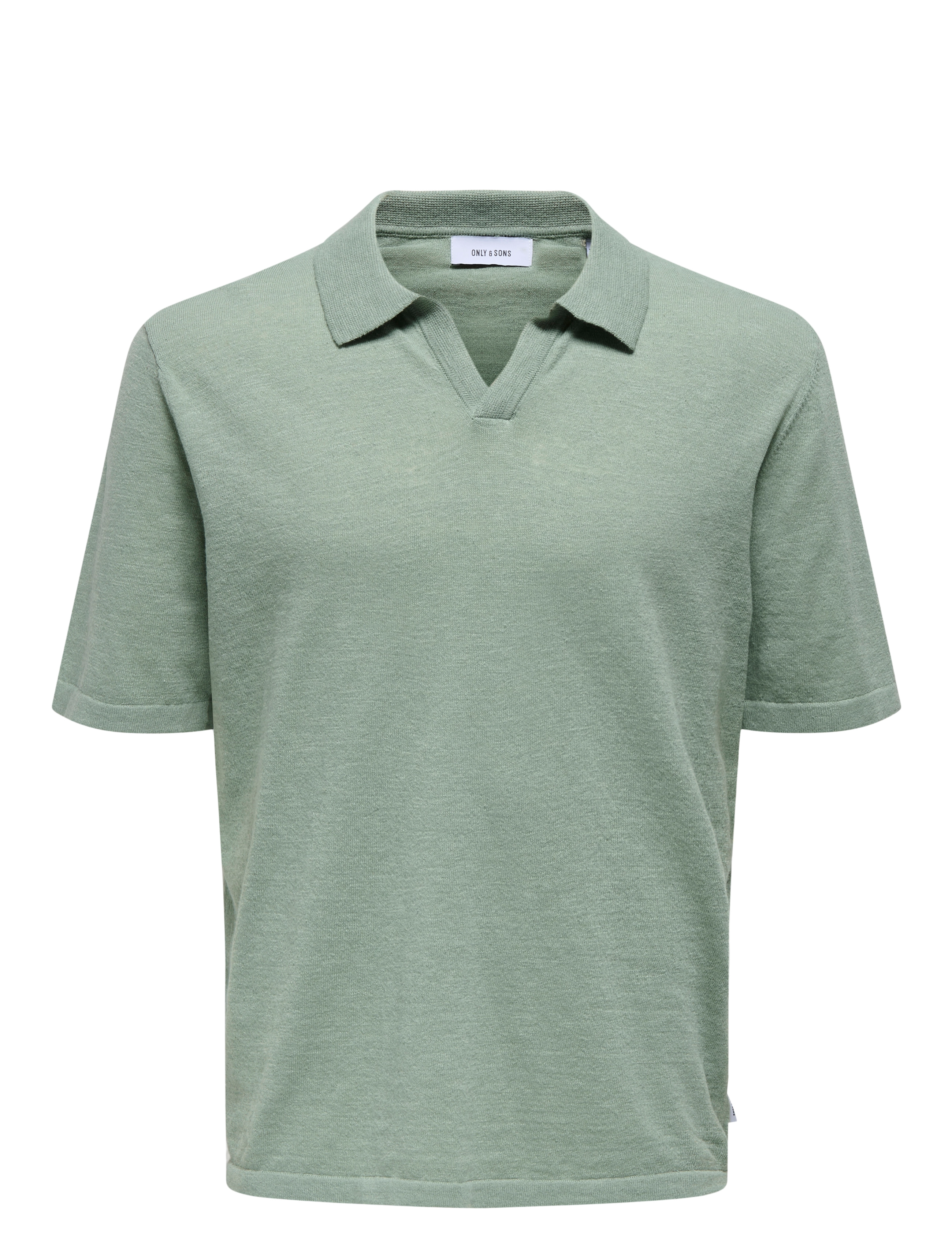 ONLY & SONS Onsgeorge Reg 12 Linen Ss Polo Knit Grün - XS - Herren