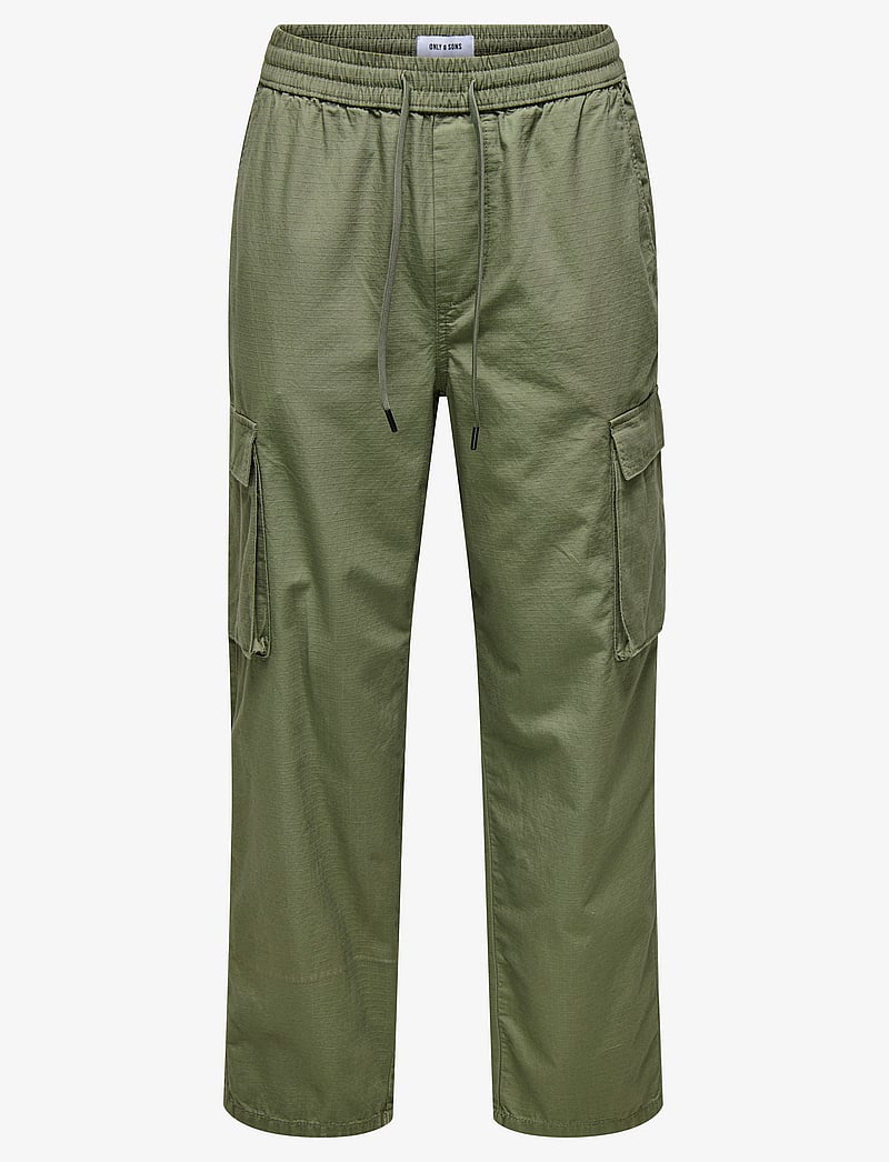 ONLY & SONS - ONSSINUS LOOSE CARGO RIPSTOP 0259 PANT - cargo pants - deep lichen green - 0