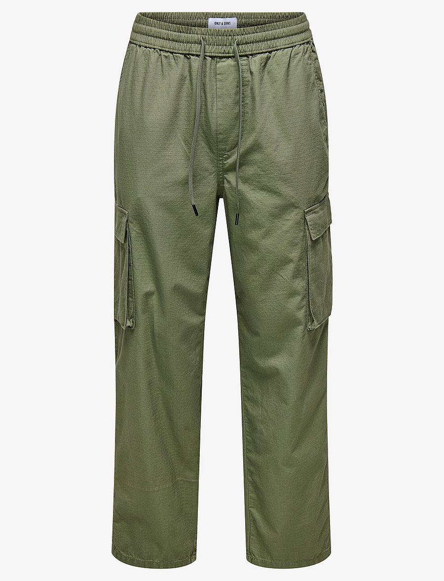 ONLY & SONS - ONSSINUS LOOSE CARGO RIPSTOP 0259 PANT - cargohose - deep lichen green - 0