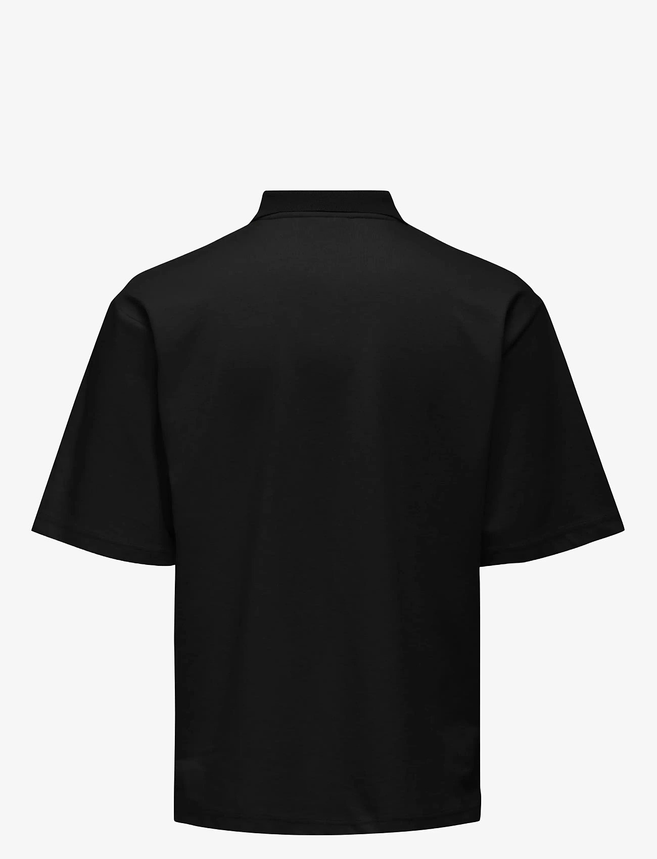 ONLY & SONS - ONSCASPIAN AUT SS POLO - kurzärmelig - black - 1