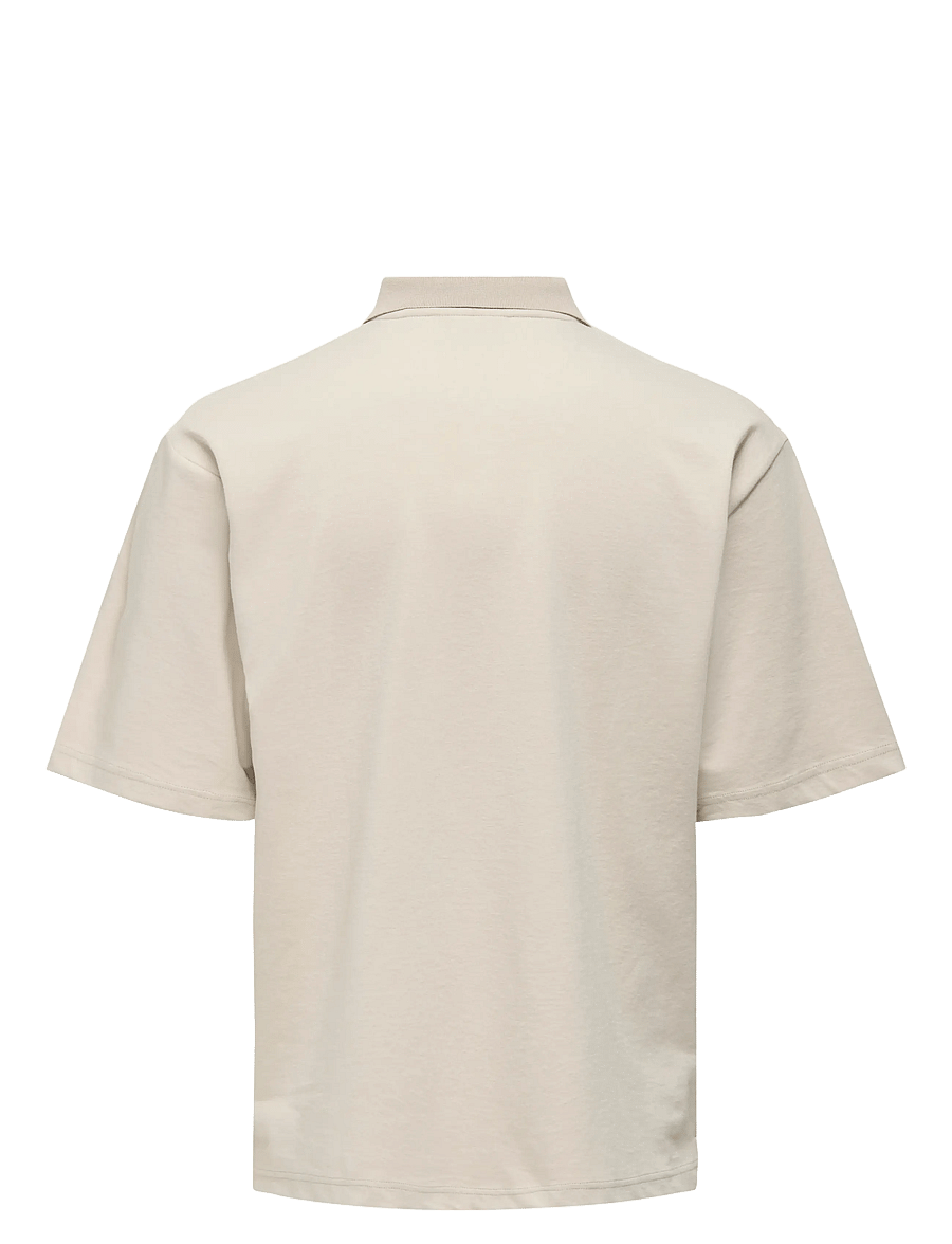 ONLY & SONS - ONSCASPIAN AUT SS POLO - kurzärmelig - silver lining - 1