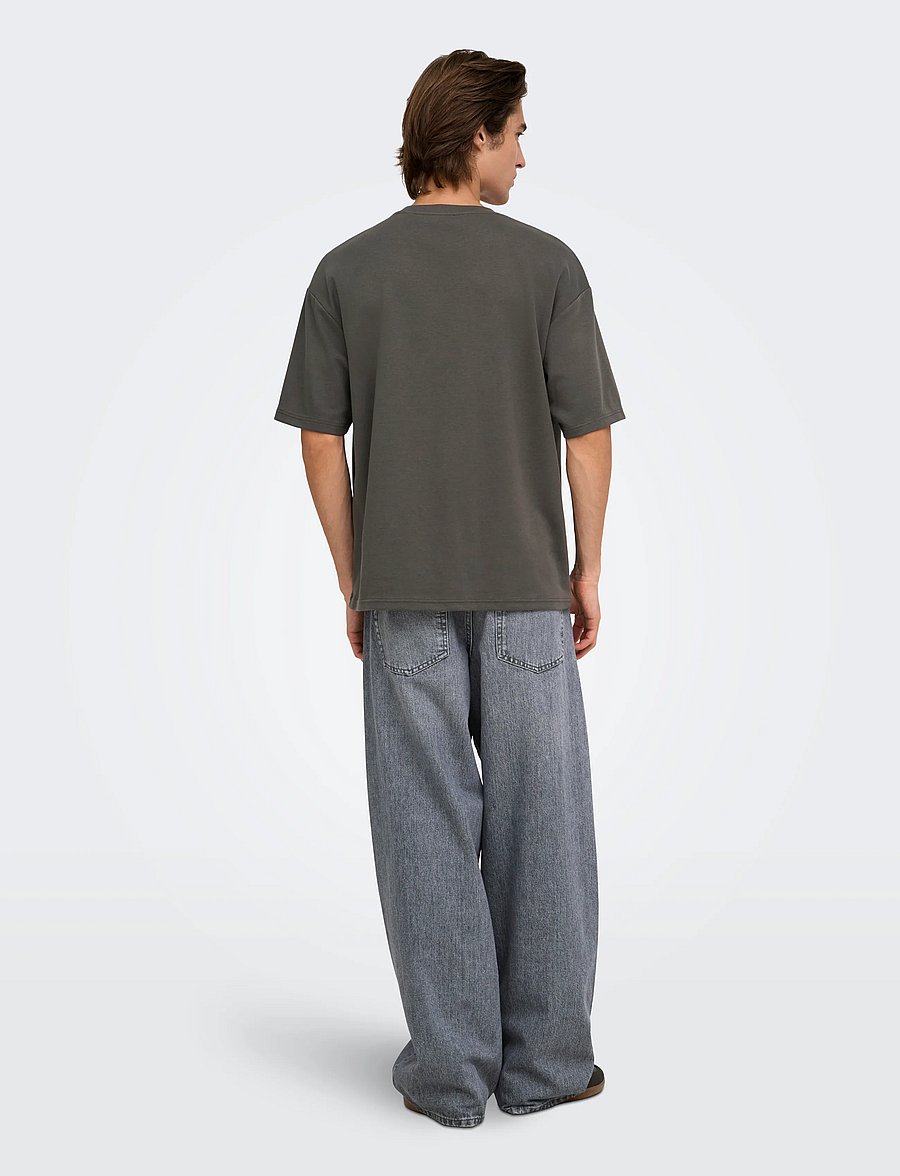 ONLY & SONS - ONSCASPIAN AIRFLEX BOXY SS TEE NOOS - lühikeste varrukatega t-särgid - beluga - 3