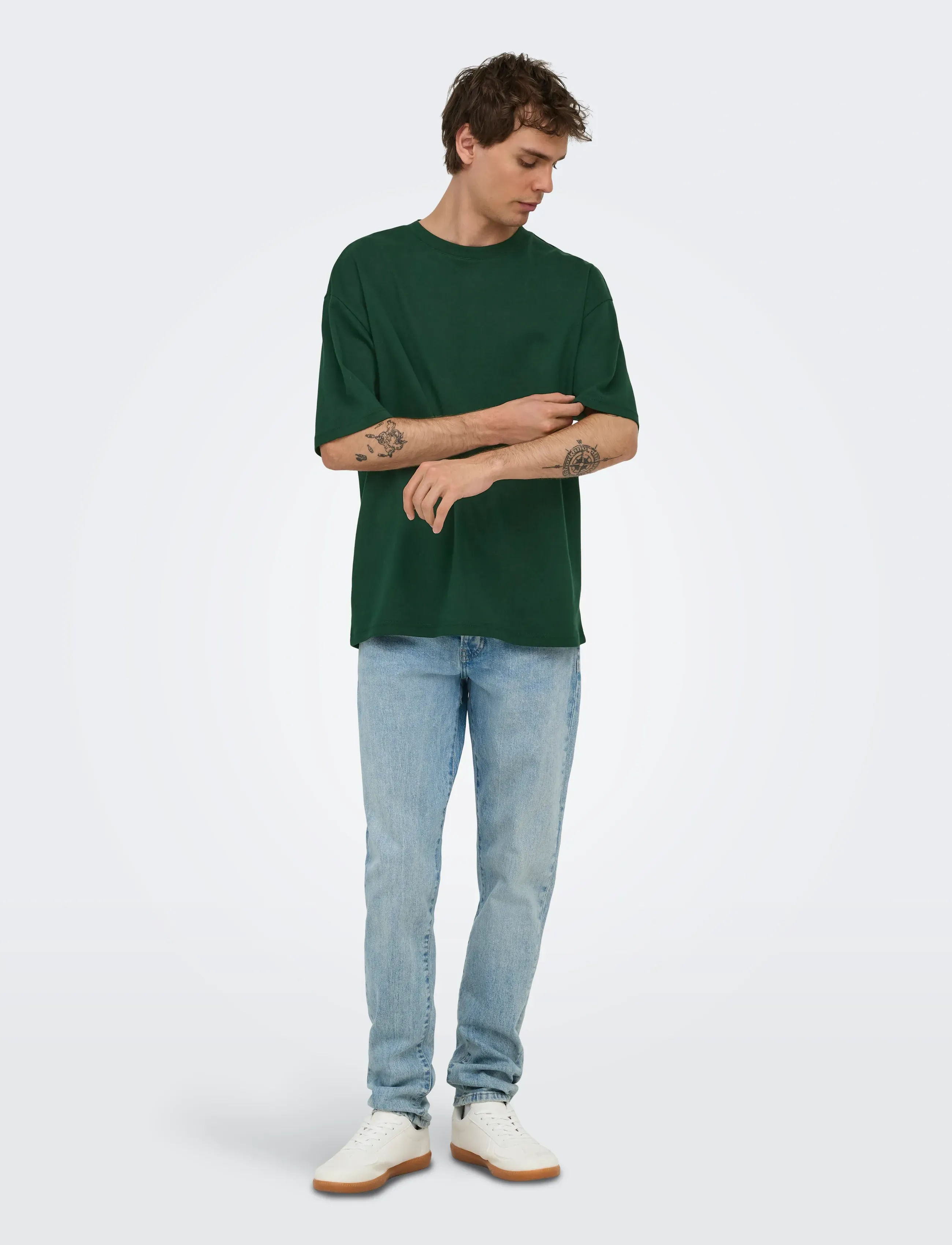 ONLY & SONS - ONSCASPIAN AIRFLEX BOXY SS TEE NOOS - kurzärmelig - pine grove - 4