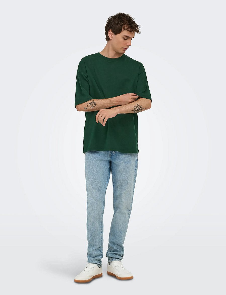 ONLY & SONS - ONSCASPIAN AIRFLEX BOXY SS TEE NOOS - lühikeste varrukatega t-särgid - pine grove - 4