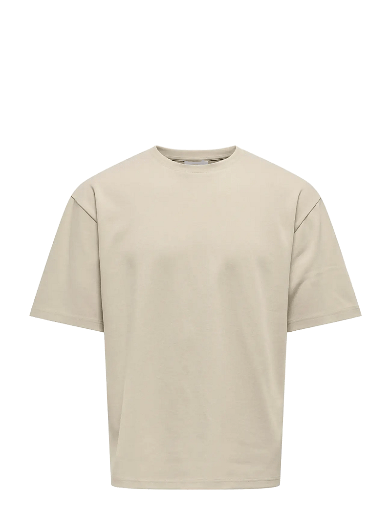 ONLY & SONS - ONSCASPIAN AIRFLEX BOXY SS TEE NOOS - lühikeste varrukatega t-särgid - silver lining - 1