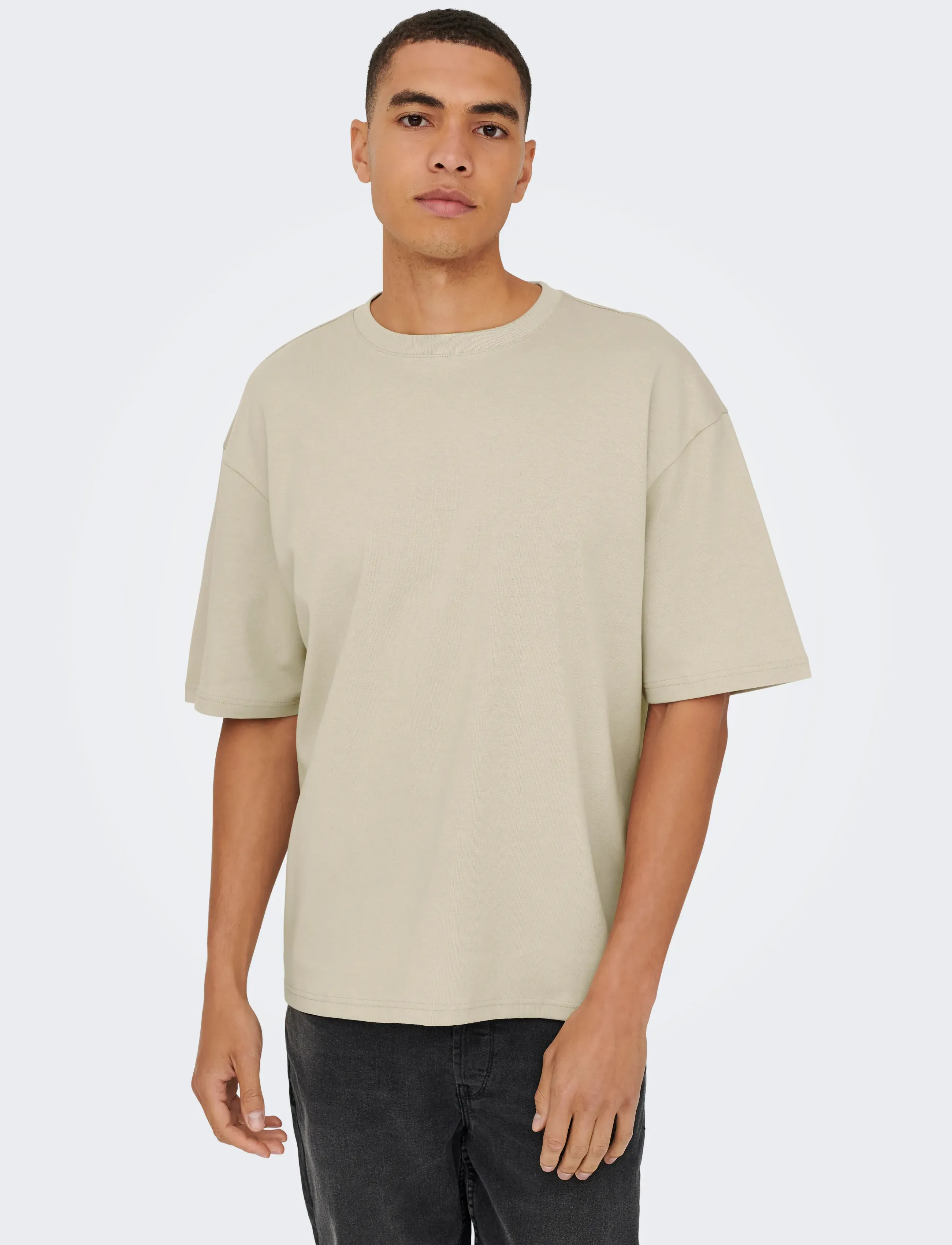 ONLY & SONS - ONSCASPIAN AIRFLEX BOXY SS TEE NOOS - kurzärmelig - silver lining - 5
