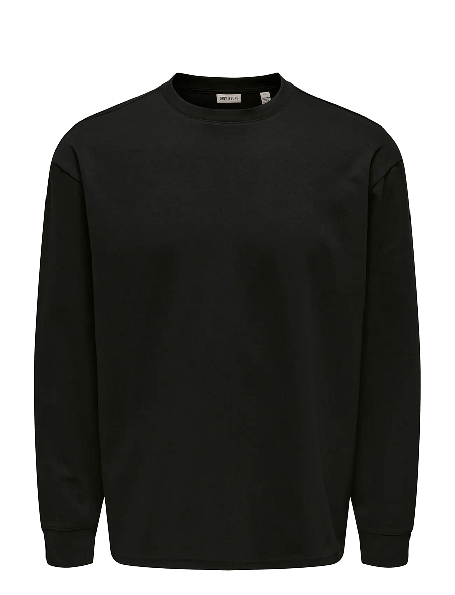 ONLY & SONS - ONSCASPIAN AIRFLEX RLX LS TEE NOOS - black - 1