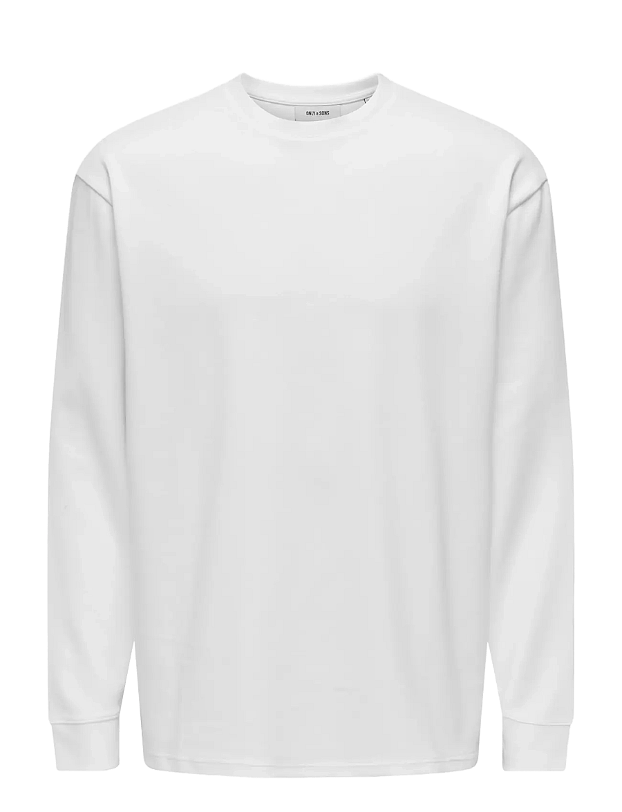 ONLY & SONS - ONSCASPIAN AIRFLEX RLX LS TEE NOOS - white - 1