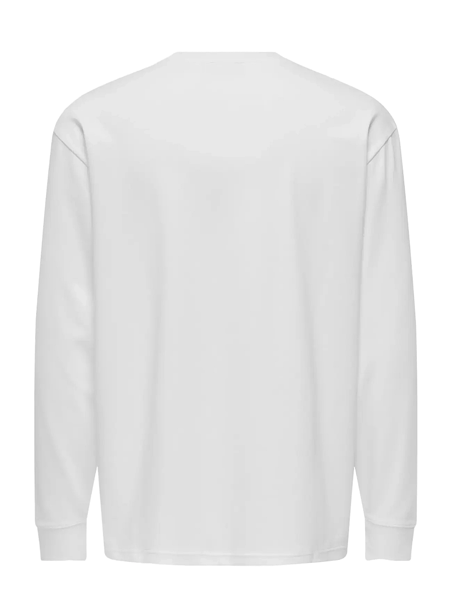 ONLY & SONS - ONSCASPIAN AIRFLEX RLX LS TEE NOOS - white - 2