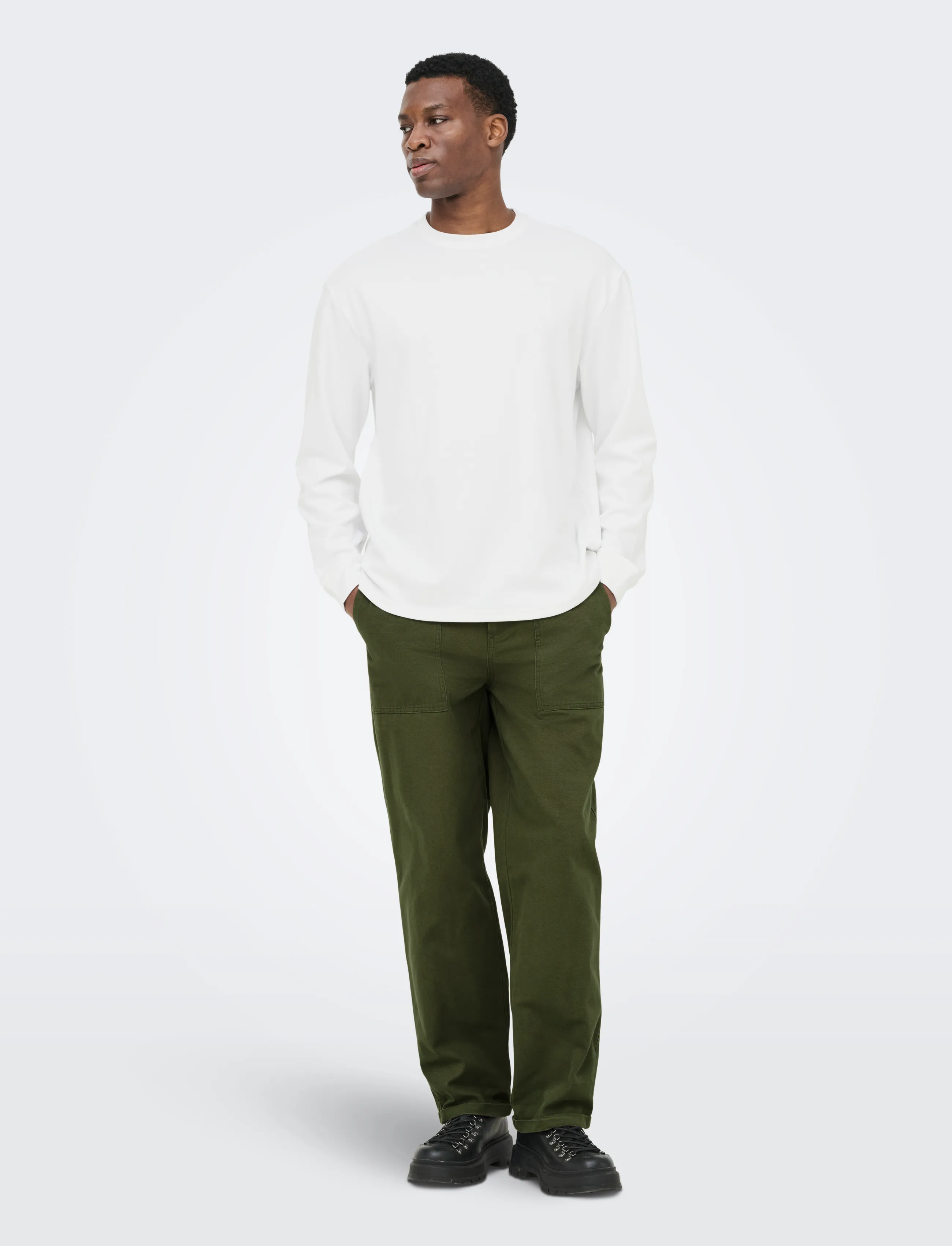 ONLY & SONS - ONSCASPIAN AIRFLEX RLX LS TEE NOOS - white - 4