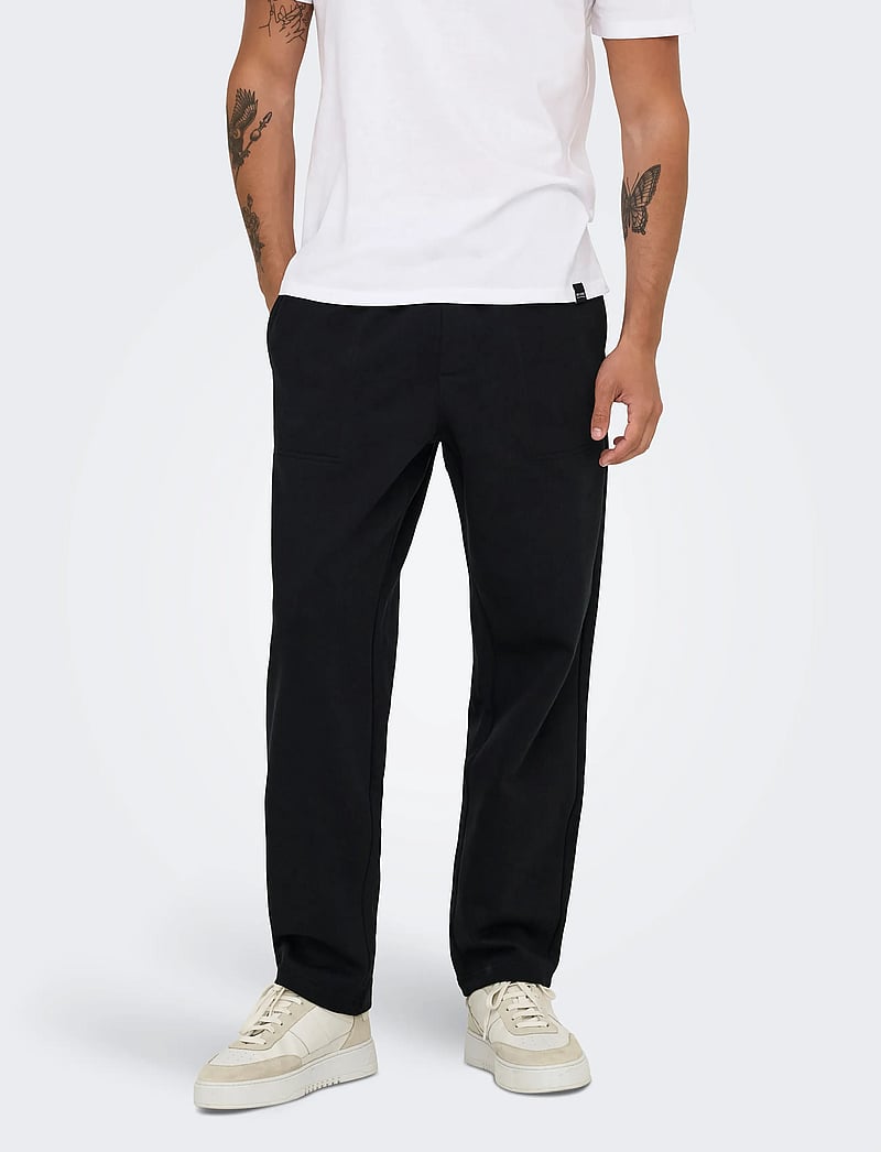 ONLY & SONS - ONSCONNOR RLX PANTS SWEAT NOOS - kollektsioonid - black - 0