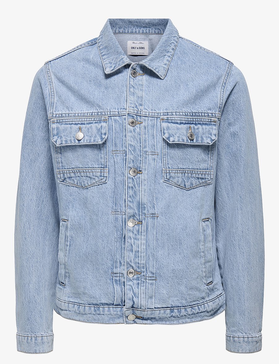 ONLY & SONS - ONSDUKE LB 2035 AZG DNM JACKET - vestes en jean non doublées - light blue denim - 1