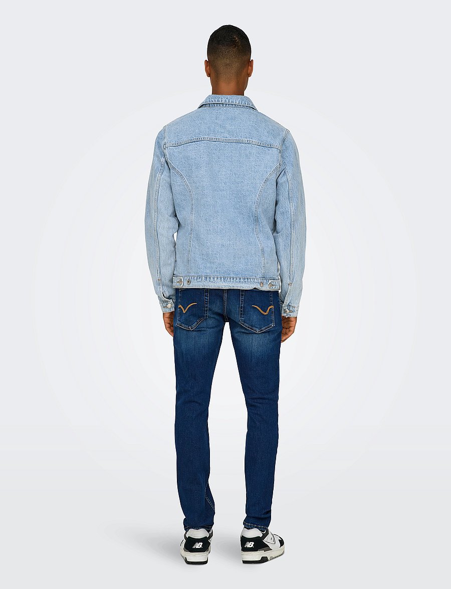 ONLY & SONS - ONSDUKE LB 2035 AZG DNM JACKET - vestes en jean non doublées - light blue denim - 3