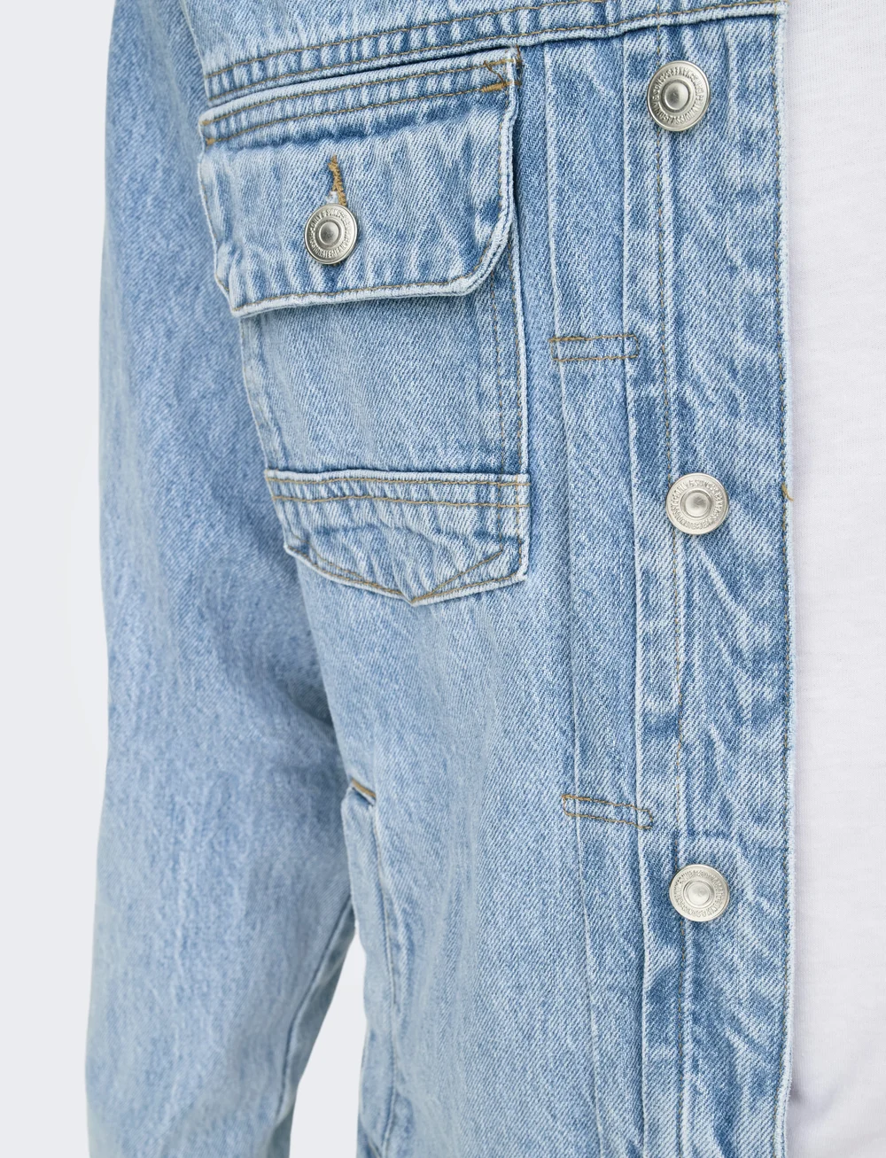 ONLY & SONS - ONSDUKE LB 2035 AZG DNM JACKET - unlined denim jackets - light blue denim - 5