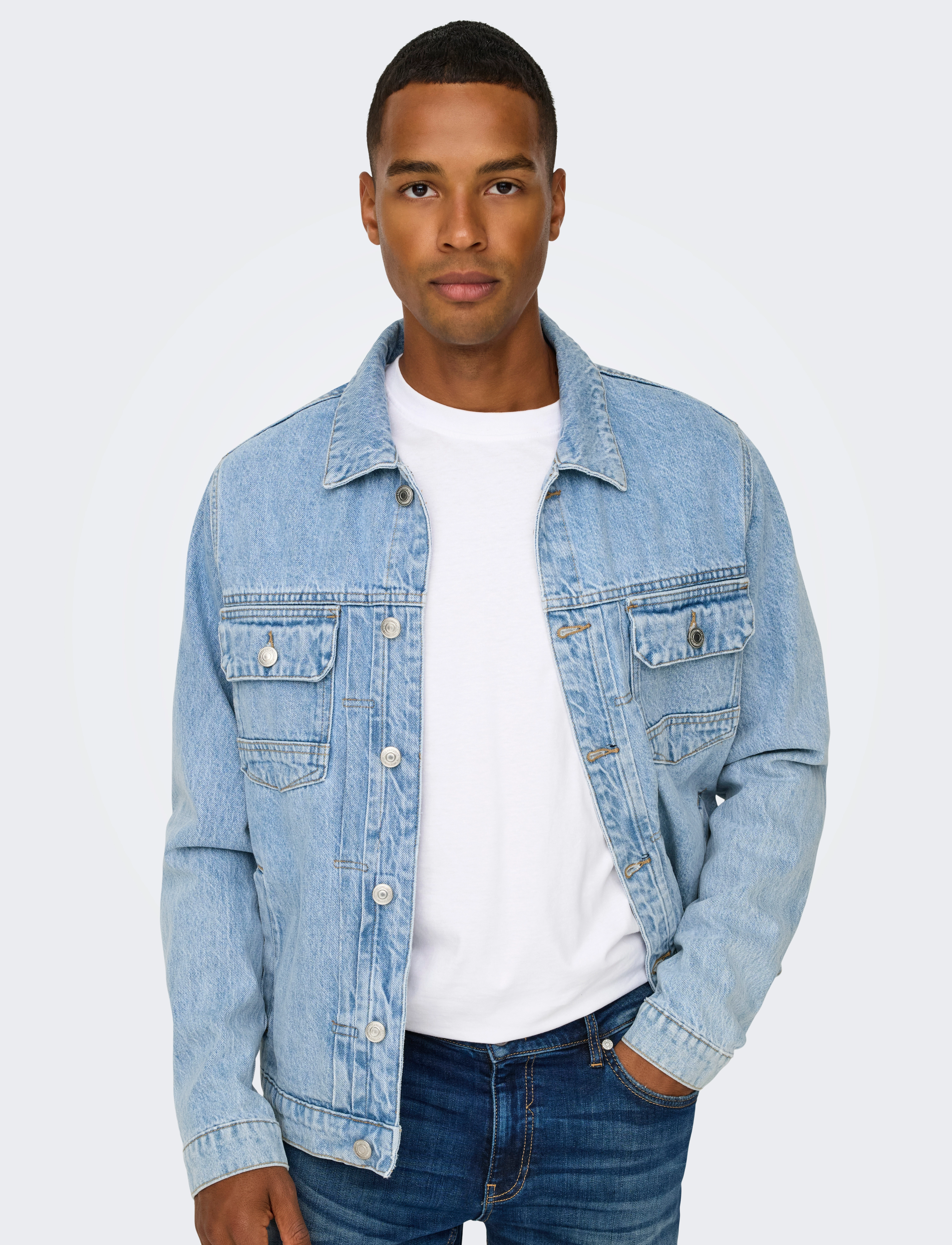 ONLY & SONS Onsduke Lb 2035 Azg Dnm Jacket jeansjackor herr – bild 5