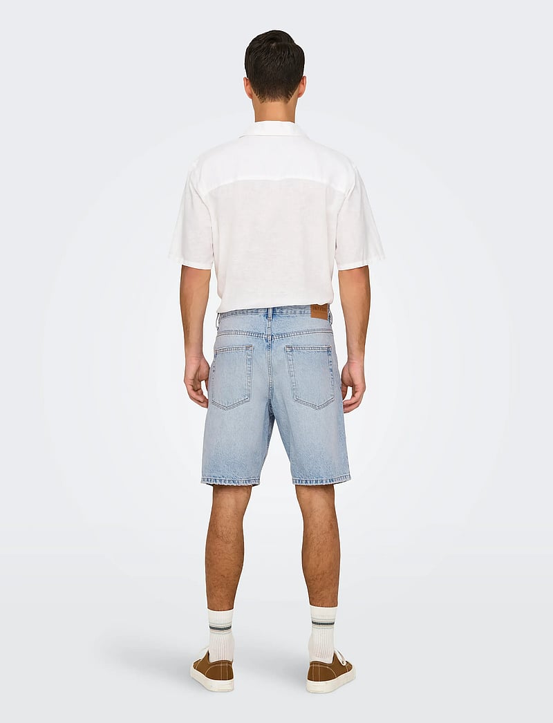 ONLY & SONS - ONSEDGE LB 2041 TAI DNM SHORTS NOOS - jeans shorts - light blue denim - 3