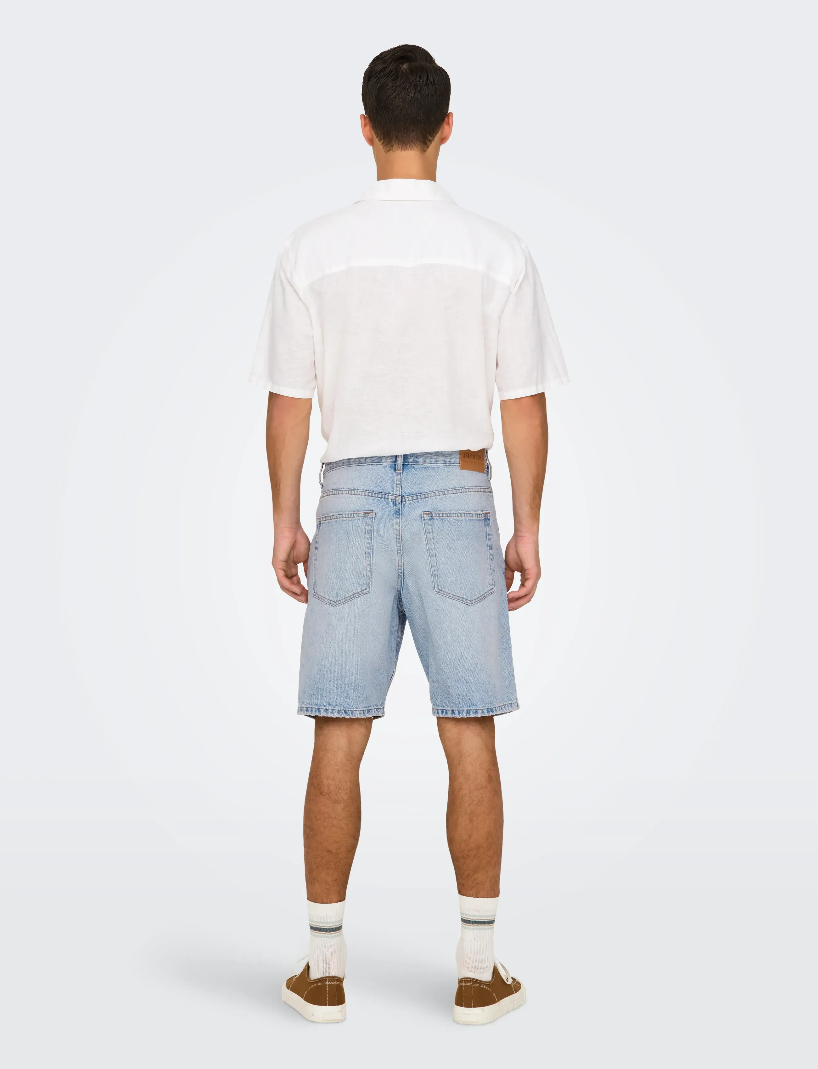 ONLY & SONS - ONSEDGE LB 2041 TAI DNM SHORTS NOOS - lühikesed teksapüksid - light blue denim - 3