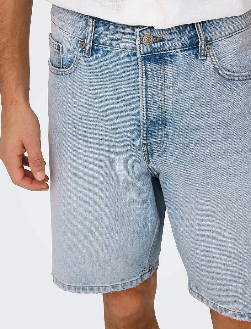 ONLY & SONS - ONSEDGE LB 2041 TAI DNM SHORTS NOOS - jeans shorts - light blue denim - 4