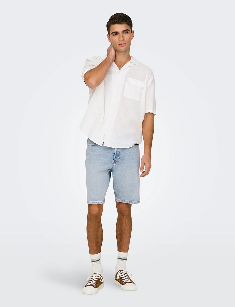 ONLY & SONS - ONSEDGE LB 2041 TAI DNM SHORTS NOOS - jeans shorts - light blue denim - 5