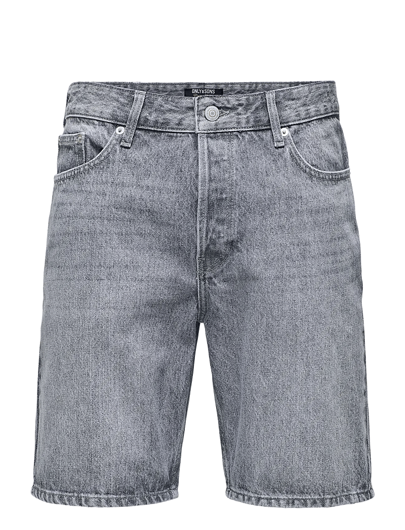 ONLY & SONS - ONSEDGE MG 2042 TAI DNM SHORTS NOOS - short en jean - medium grey denim - 1