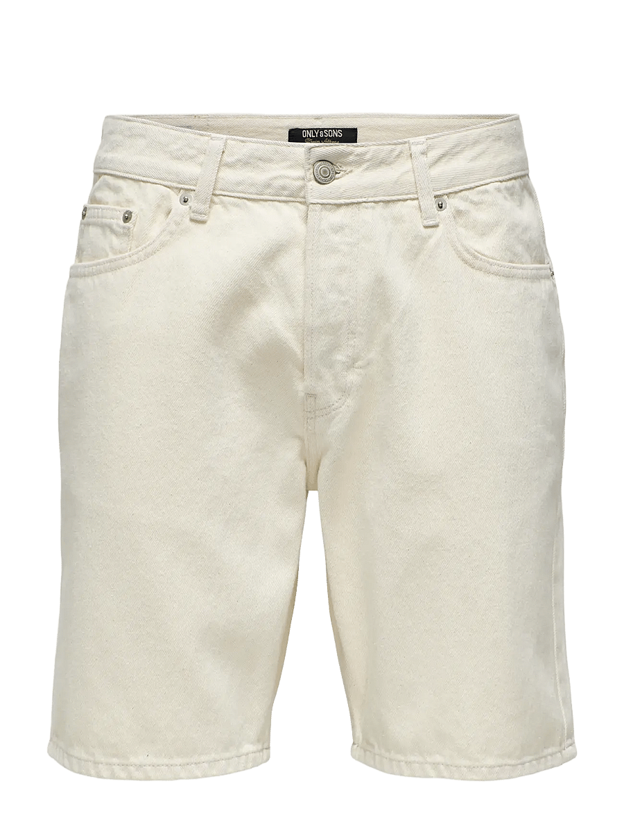 ONLY & SONS - ONSEDGE ECRU 2044 PIM DNM SHORTS NOOS - denim shorts - ecru - 1