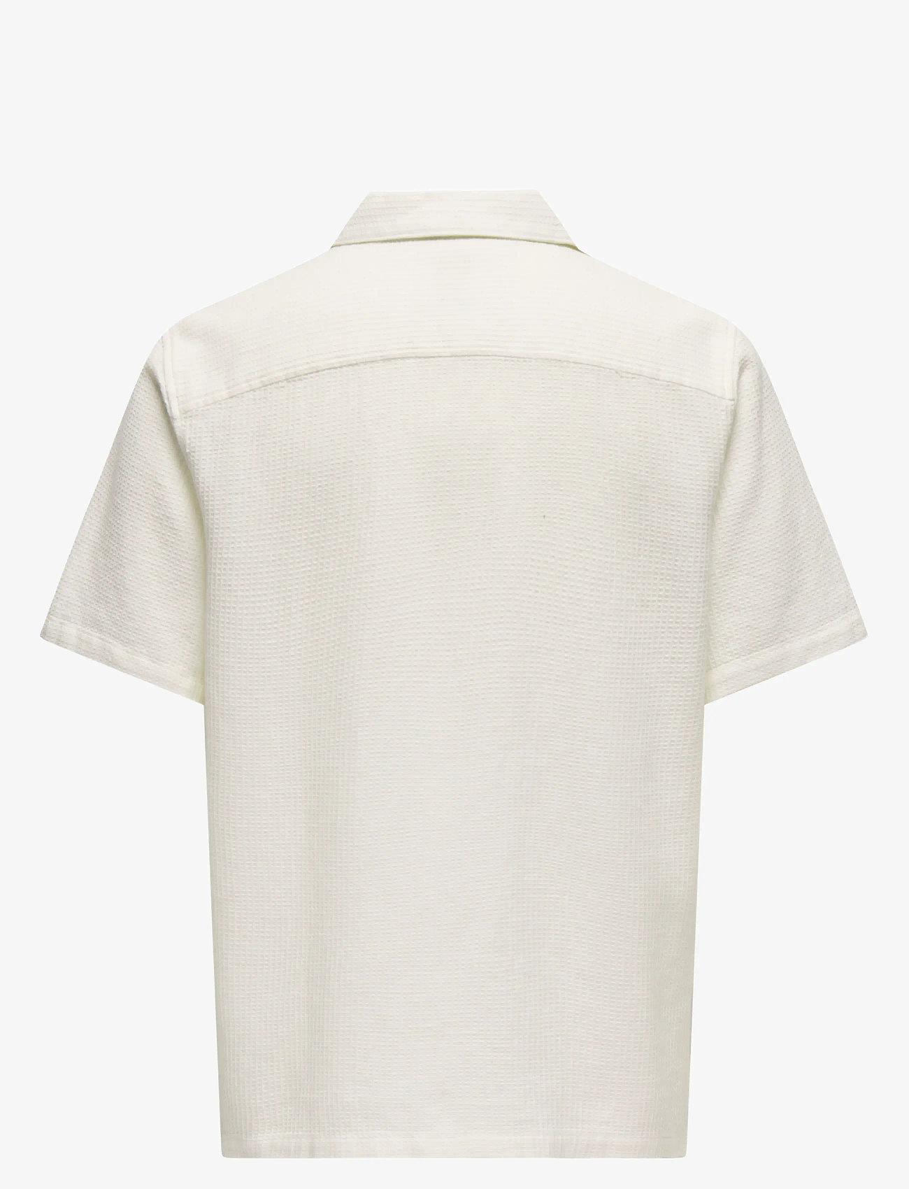 ONLY & SONS - ONSBERTIL WAFFLE SS RESORT SHIRT - kurzarmhemden - cloud dancer - 2